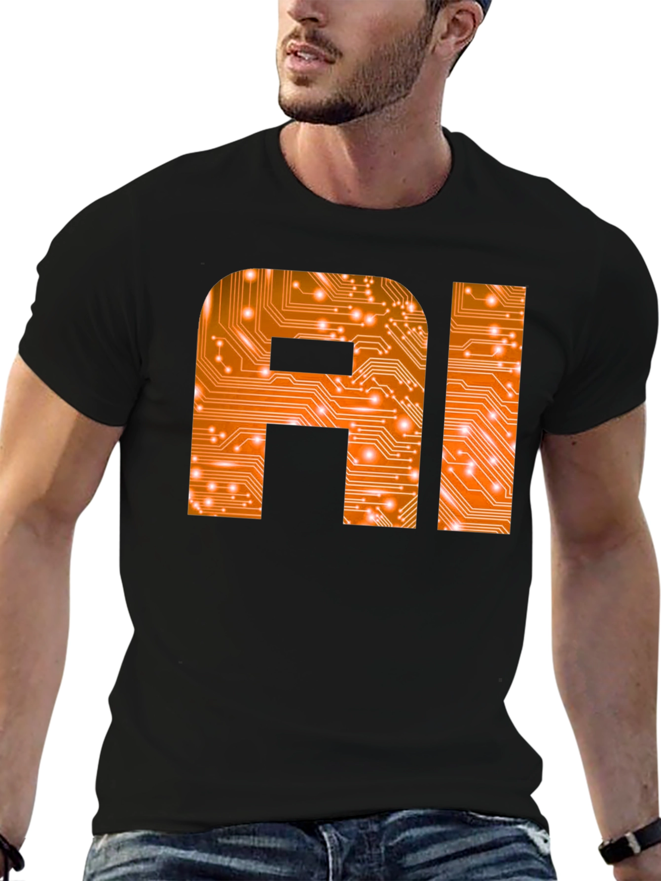 AI Circuit Board T-Shirt - Tech Inspired Design