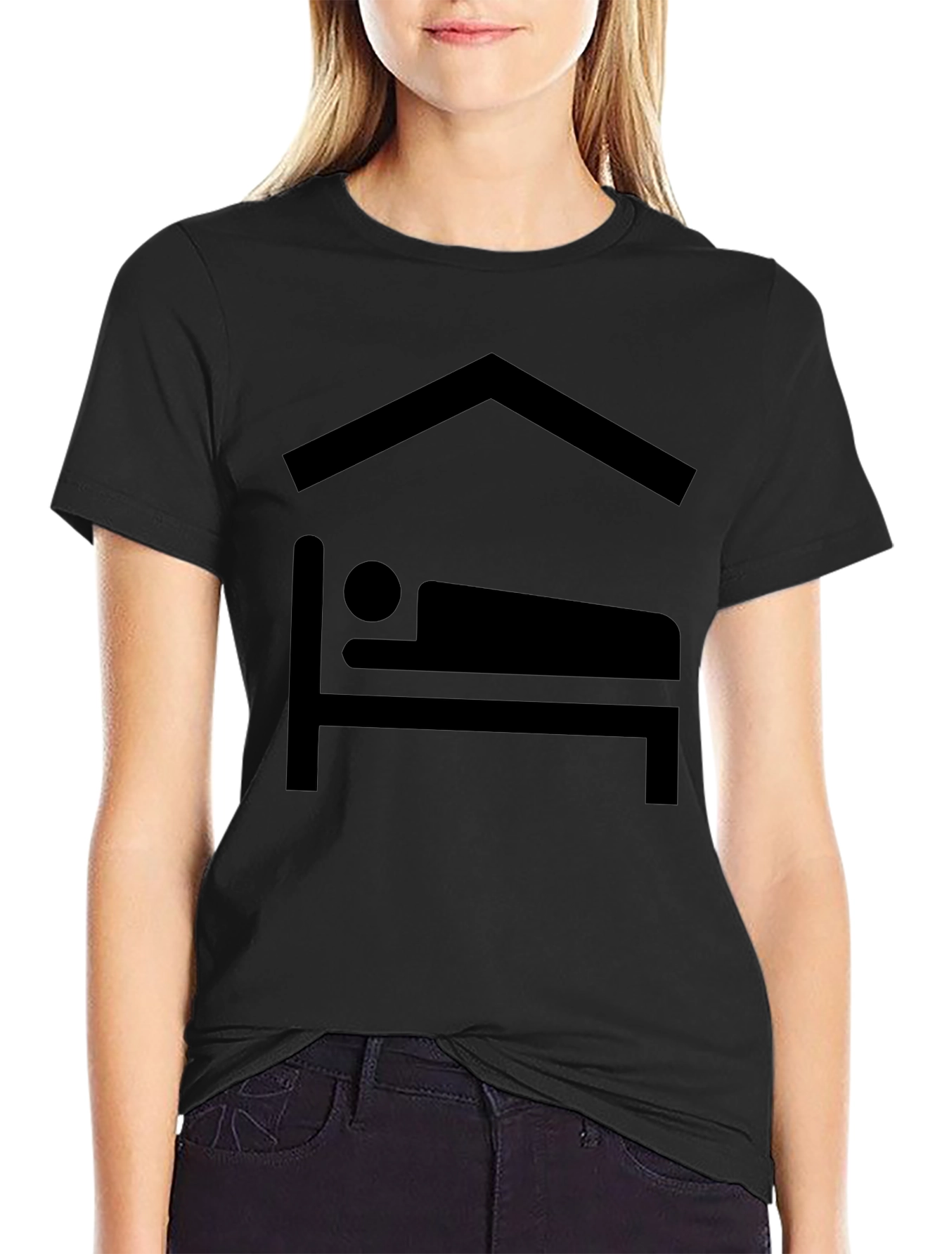 Cozy Time Black T-Shirt - Sleepy Design