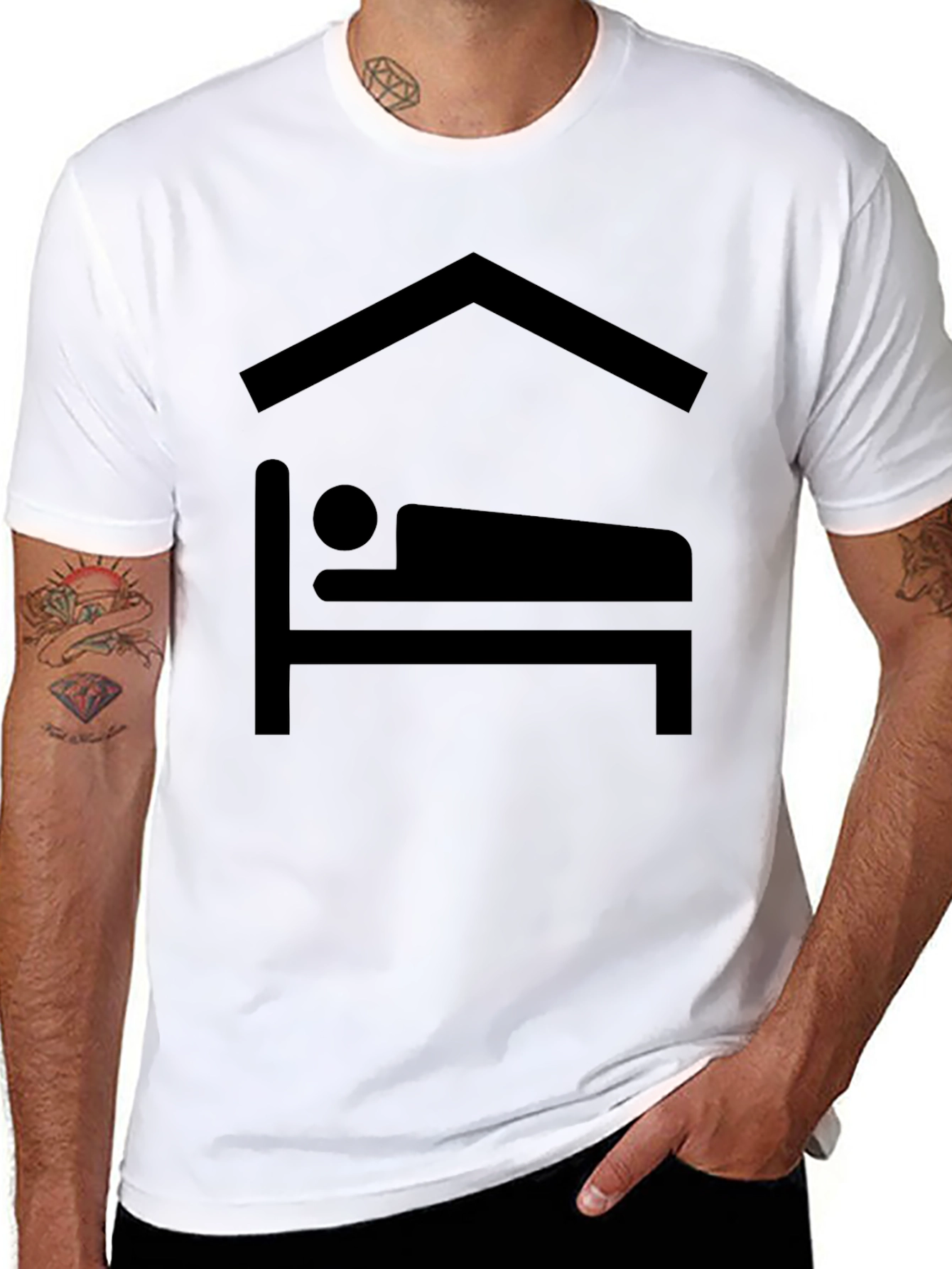 Cozy Time Black T-Shirt - Sleepy Design
