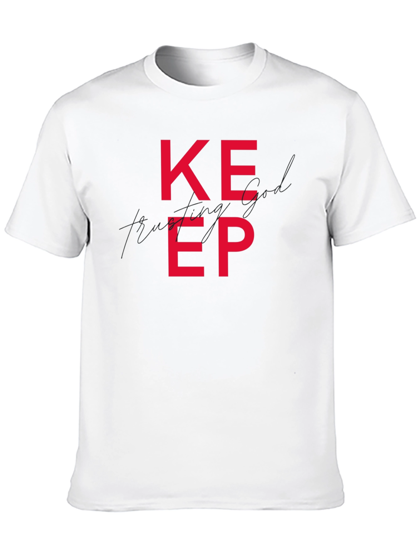 Keep Trusting God T-Shirt - Black Casual Tee
