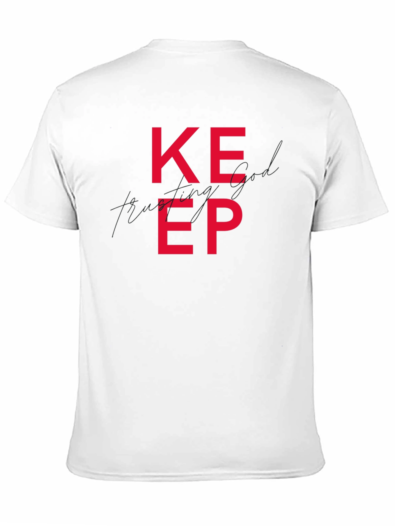 Keep Trusting God T-Shirt - Black Casual Tee