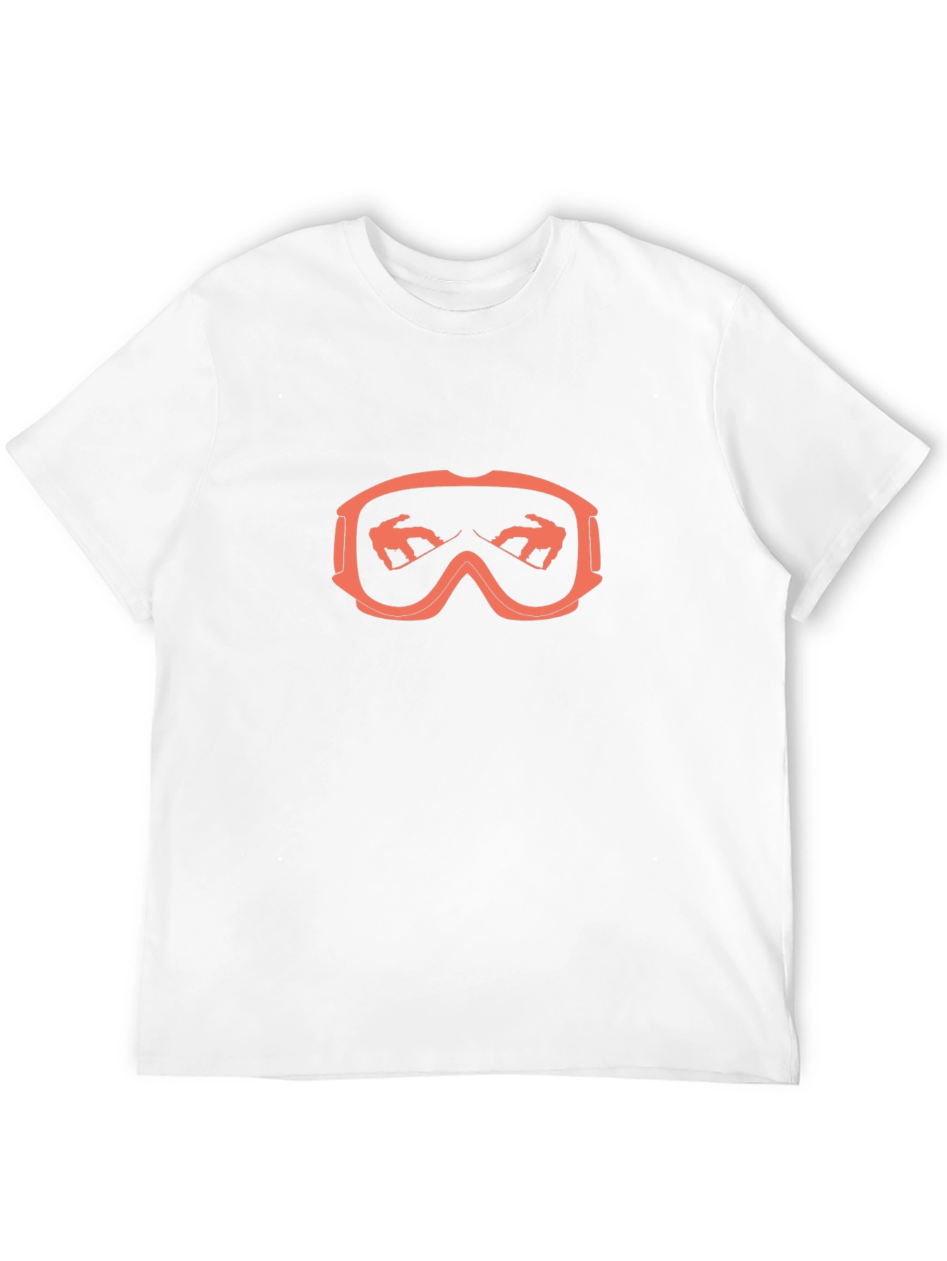Snowboard Goggles Graphic Tee - Black Cotton T-Shirt