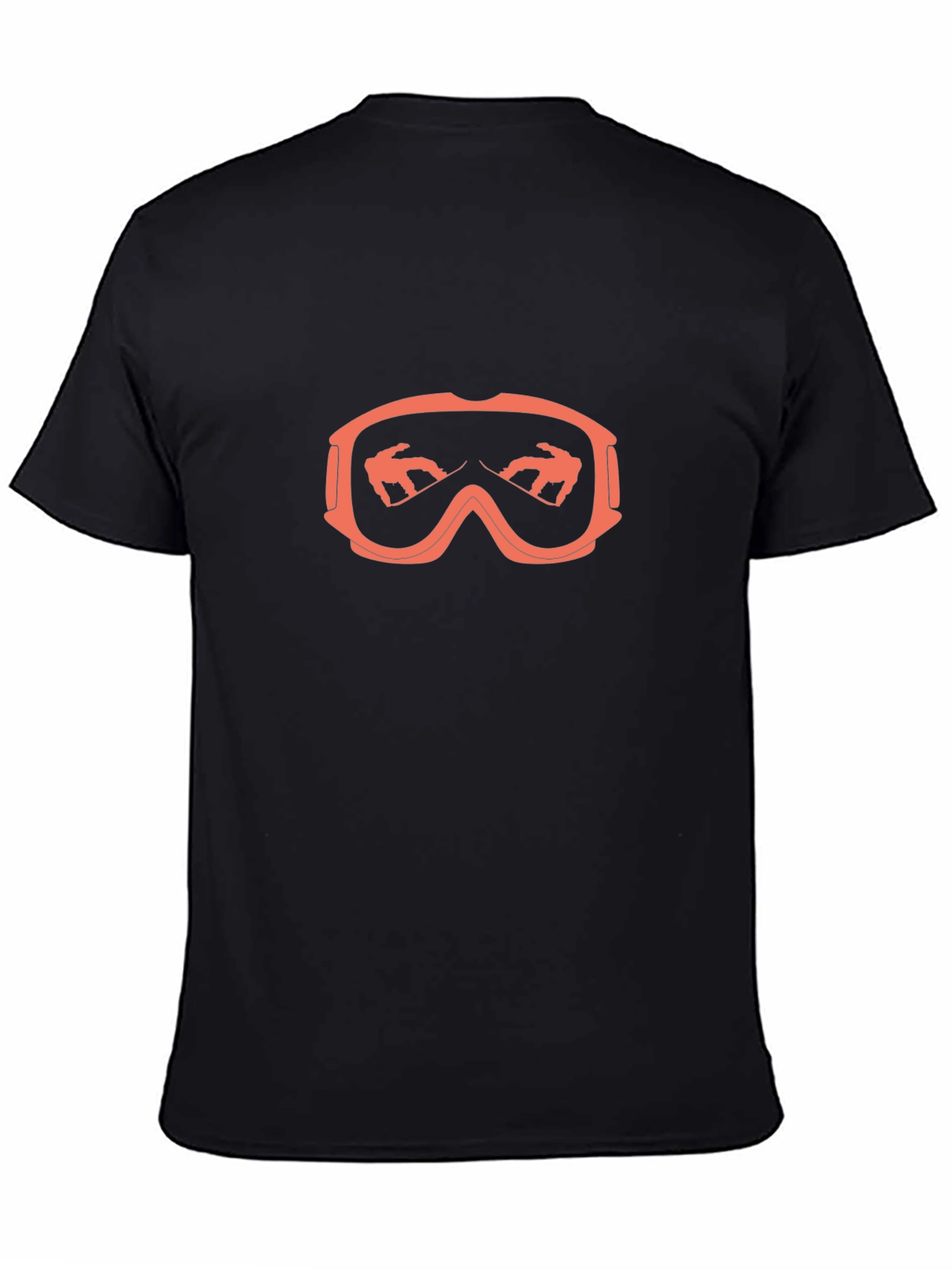 Snowboard Goggles Graphic Tee - Black Cotton T-Shirt