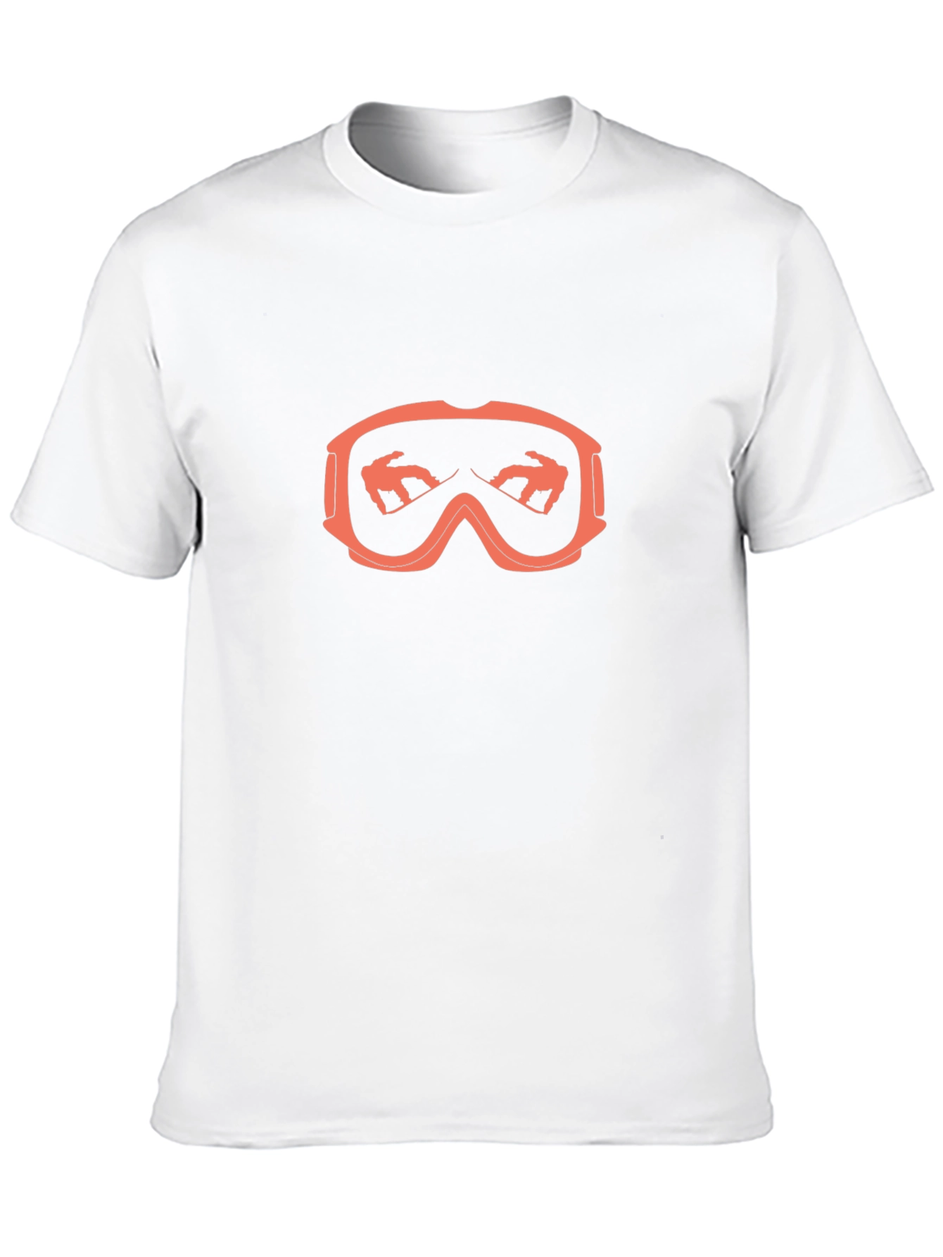 Snowboard Goggles Graphic Tee - Black Cotton T-Shirt