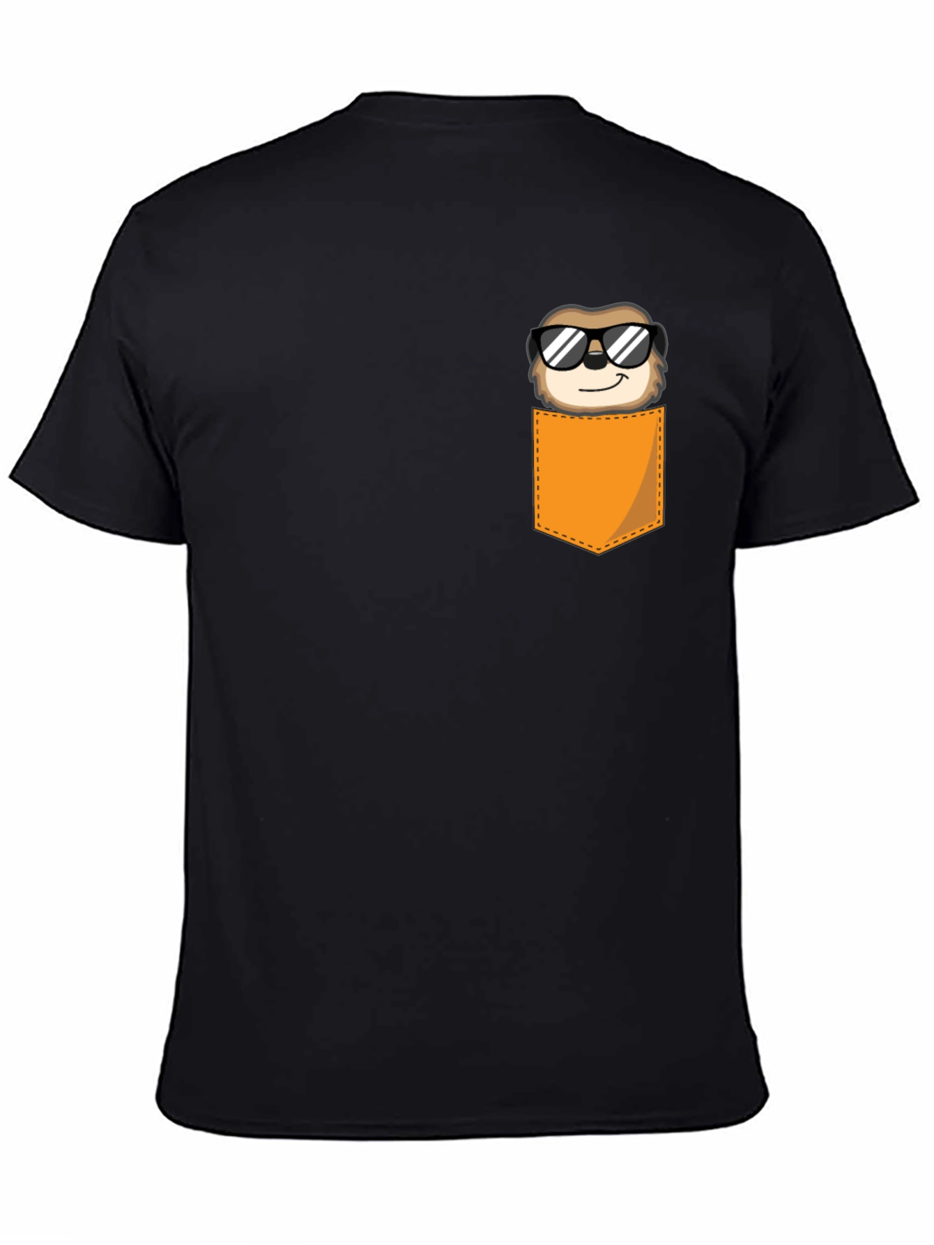 Cool Sloth Pocket T-Shirt - Black