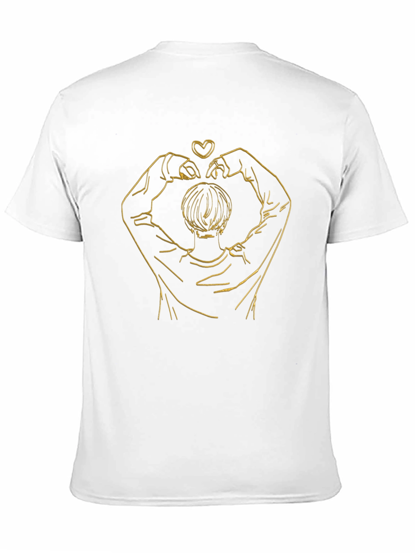 Heart Hands Graphic Tee - Stylish Black T-Shirt