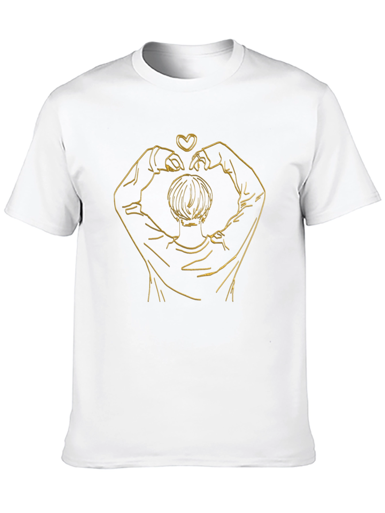 Heart Hands Graphic Tee - Stylish Black T-Shirt