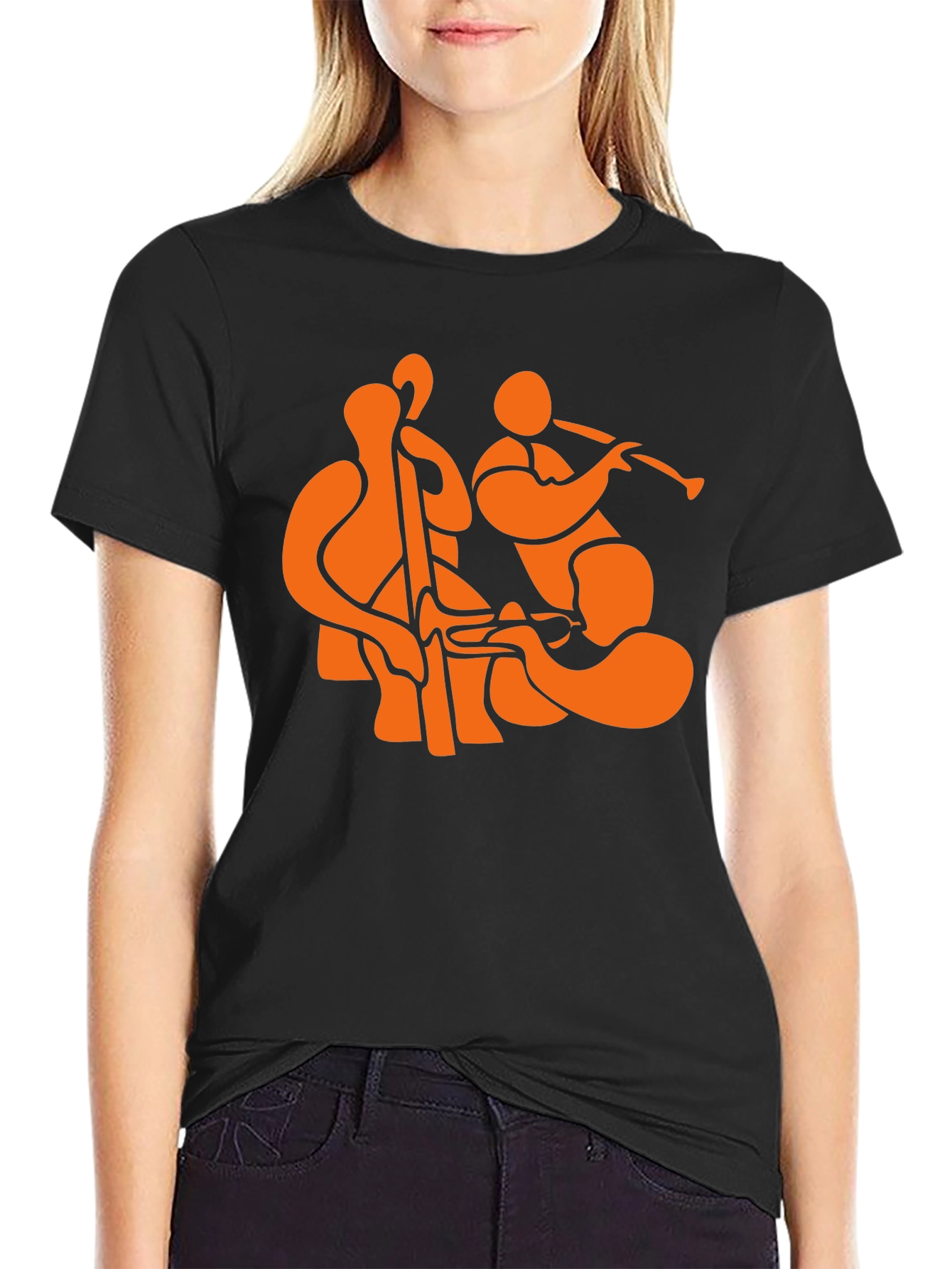 Jazz Trio Black T-Shirt - Musical Graphic Tee