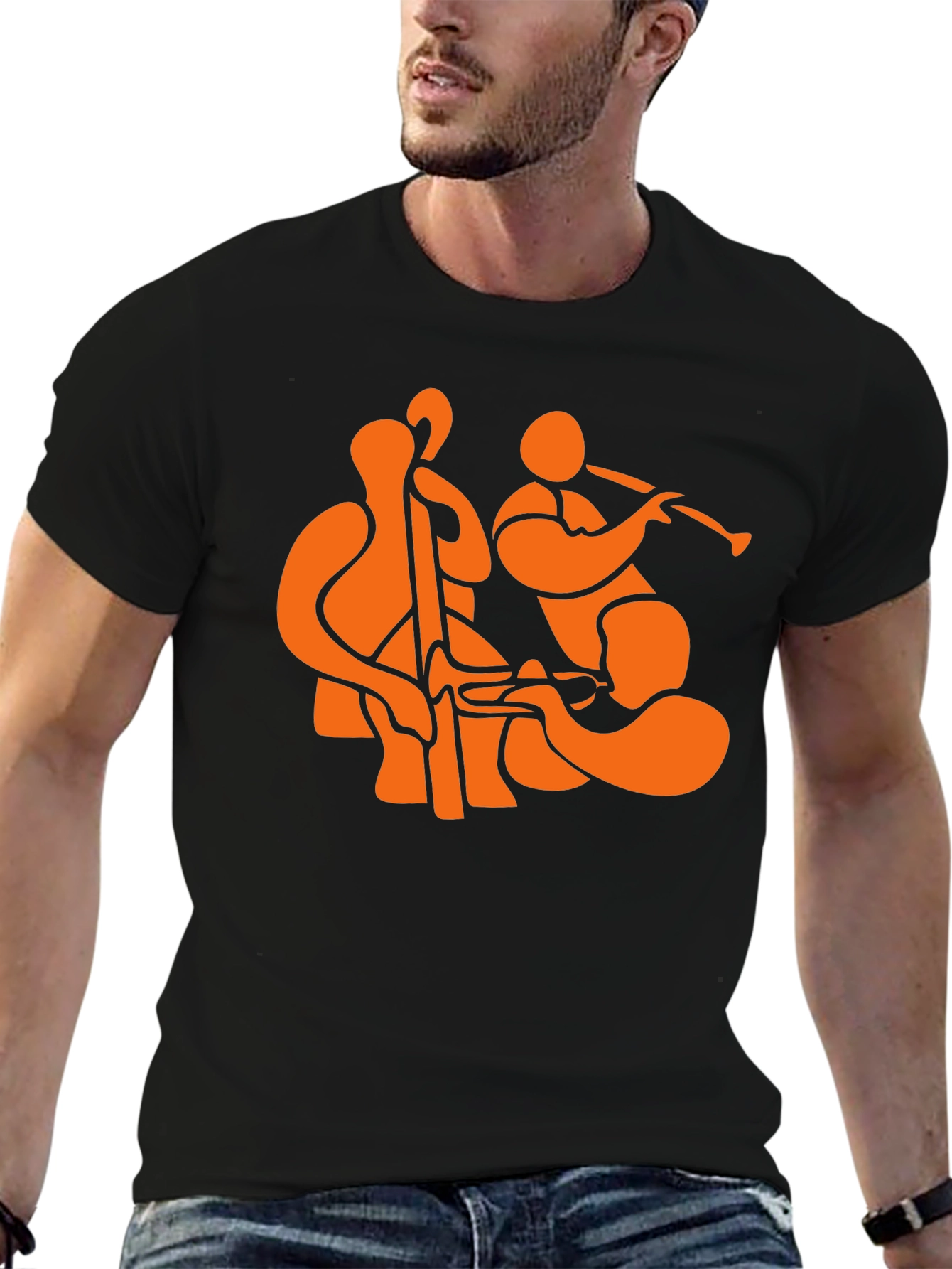 Jazz Trio Black T-Shirt - Musical Graphic Tee