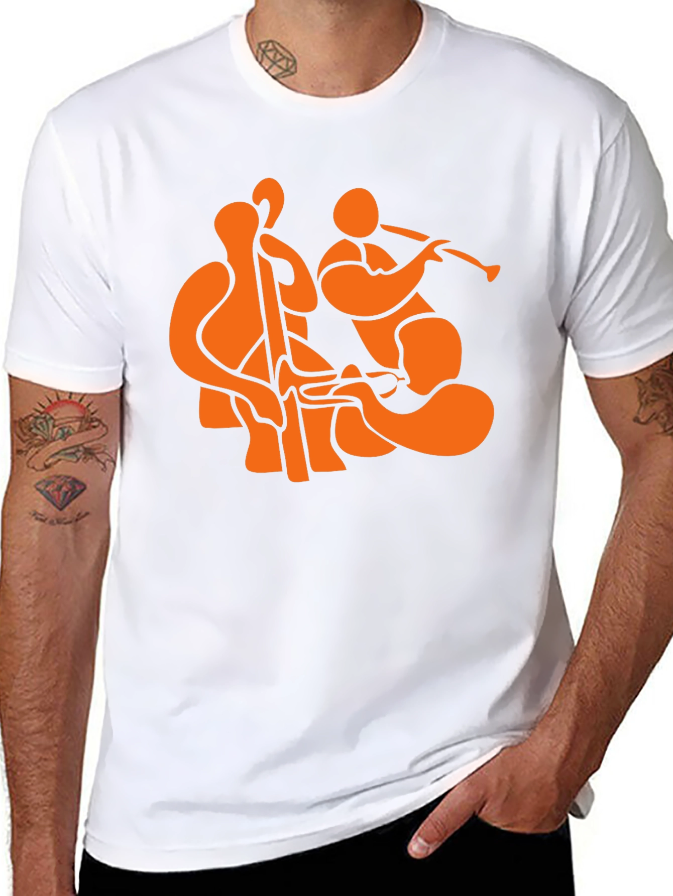 Jazz Trio Black T-Shirt - Musical Graphic Tee