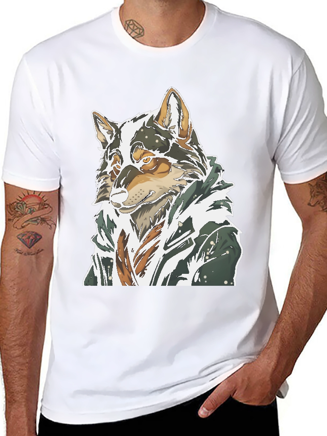 Wolf Graphic Tee - Stylish Unisex Cotton T-Shirt