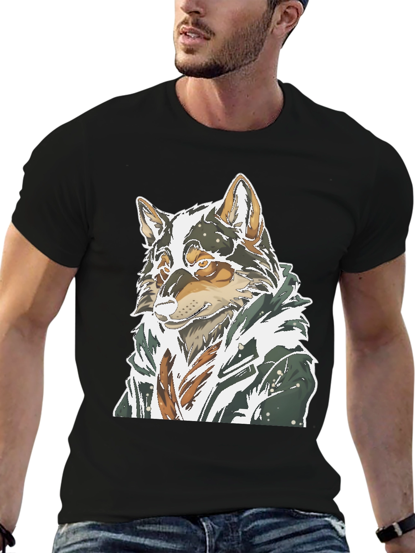 Wolf Graphic Tee - Stylish Unisex Cotton T-Shirt