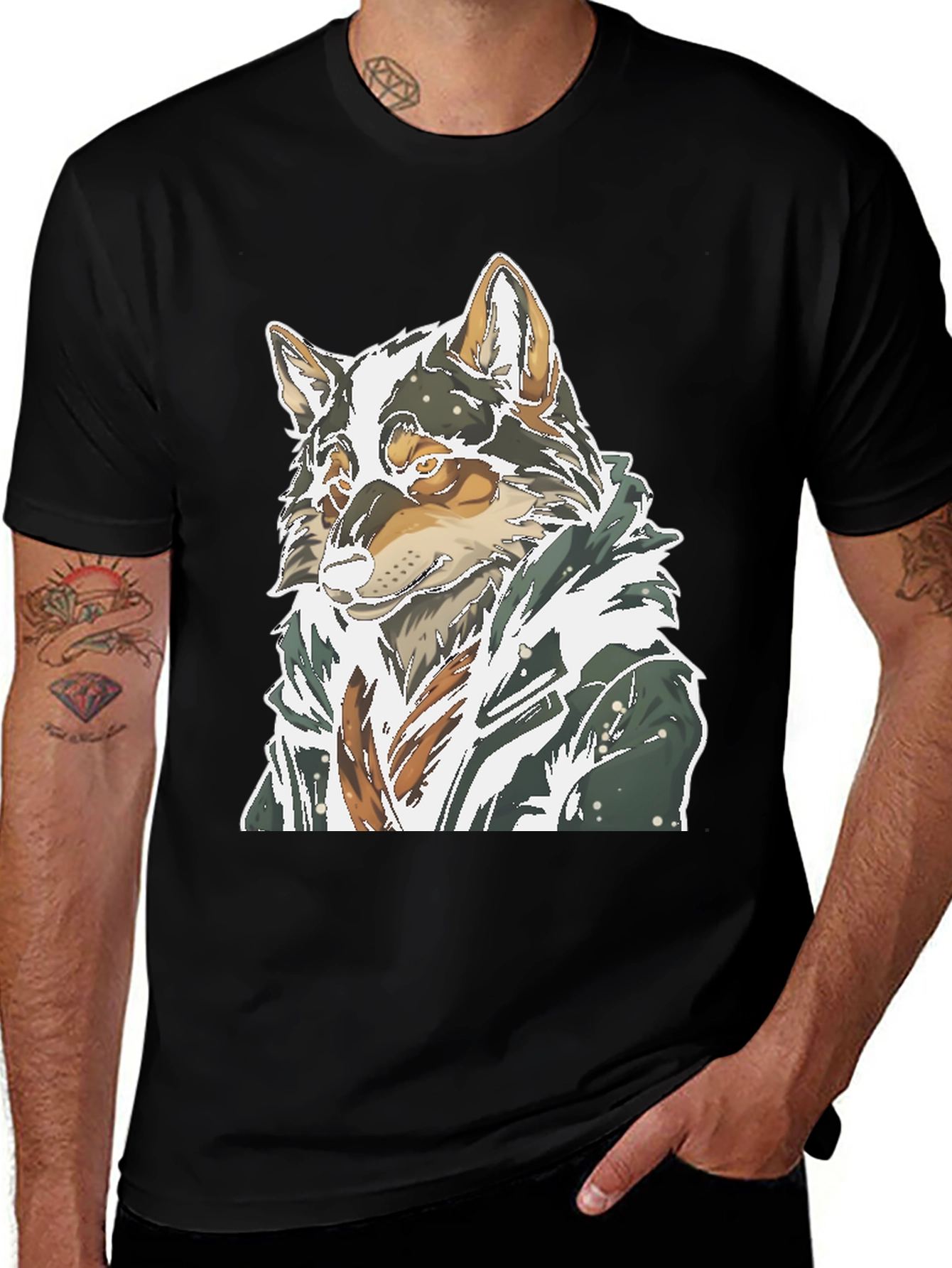 Wolf Graphic Tee - Stylish Unisex Cotton T-Shirt