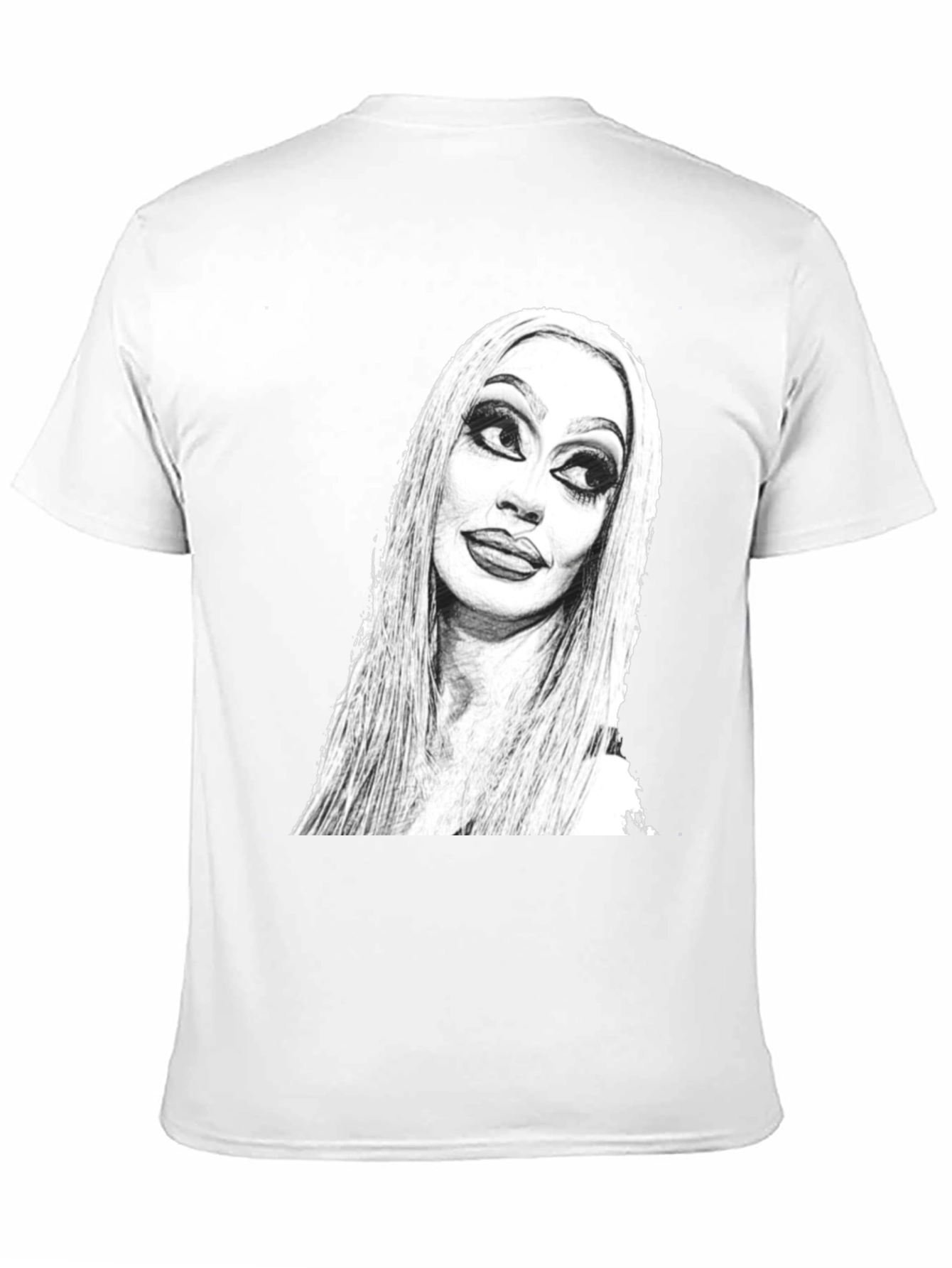 Sketch Portrait Black T-Shirt