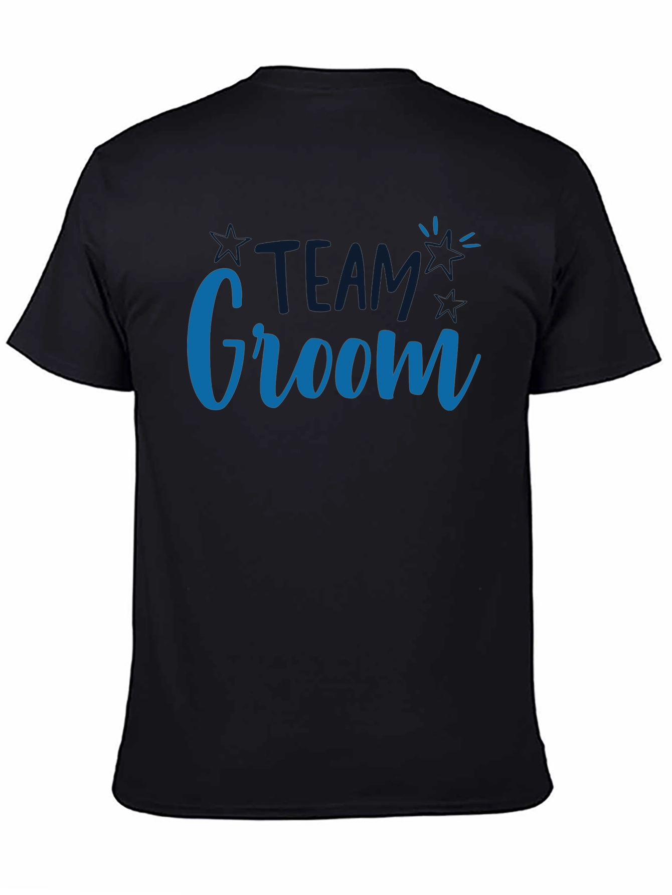 Team Groom Crew T-Shirt - Black Cotton Blend