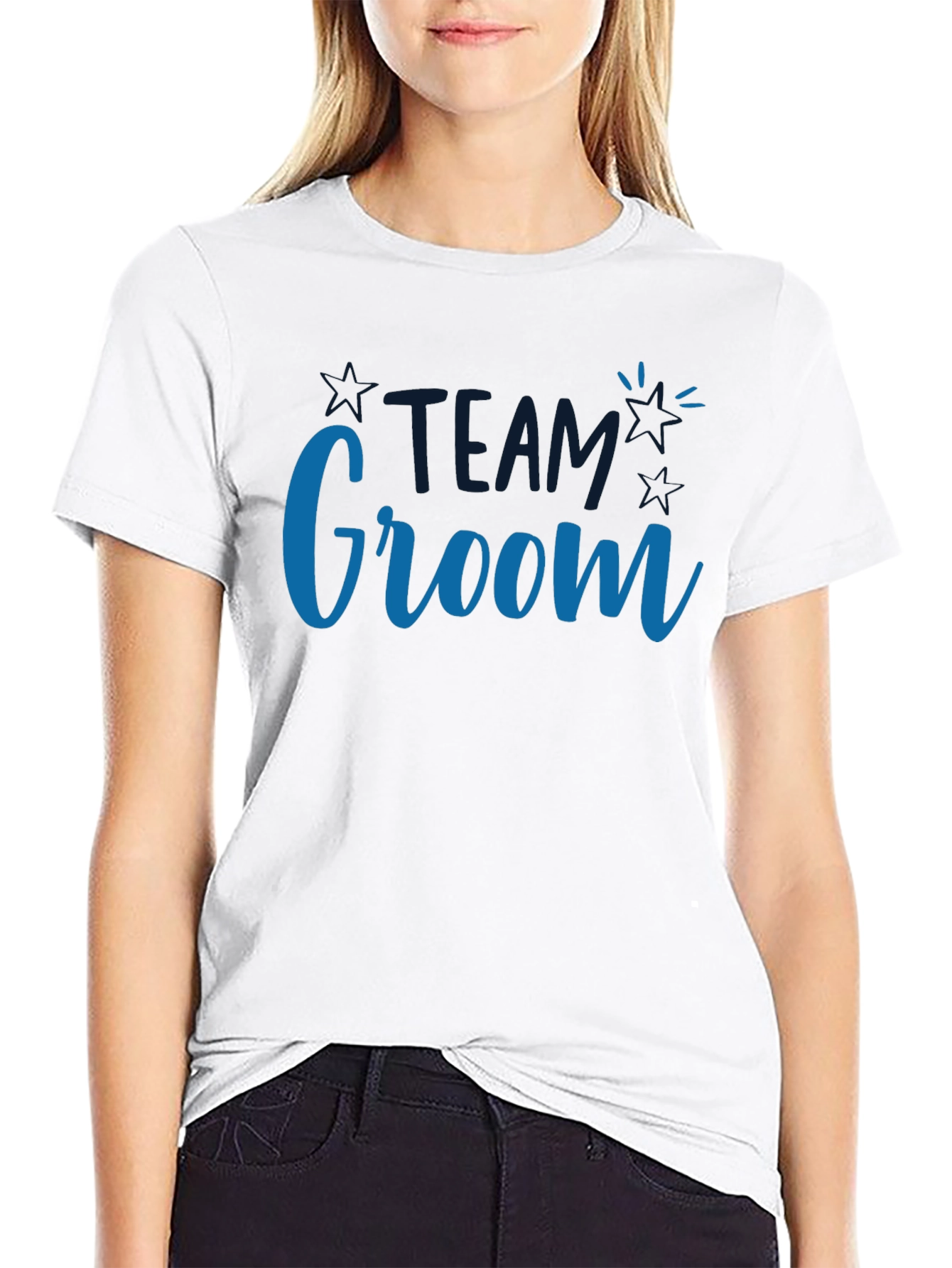 Team Groom Crew T-Shirt - Black Cotton Blend