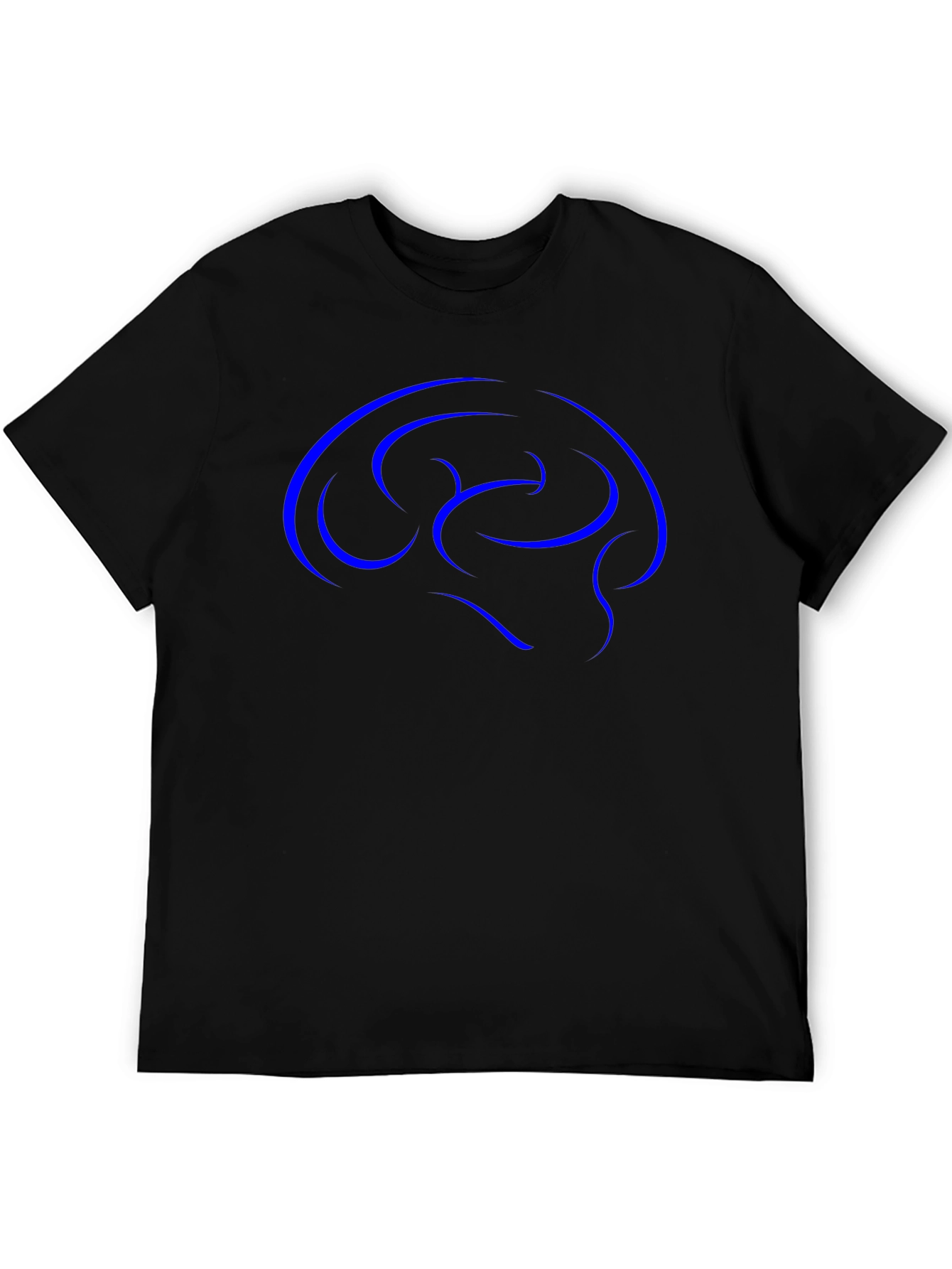 Abstract Brain Graphic Tee - Black