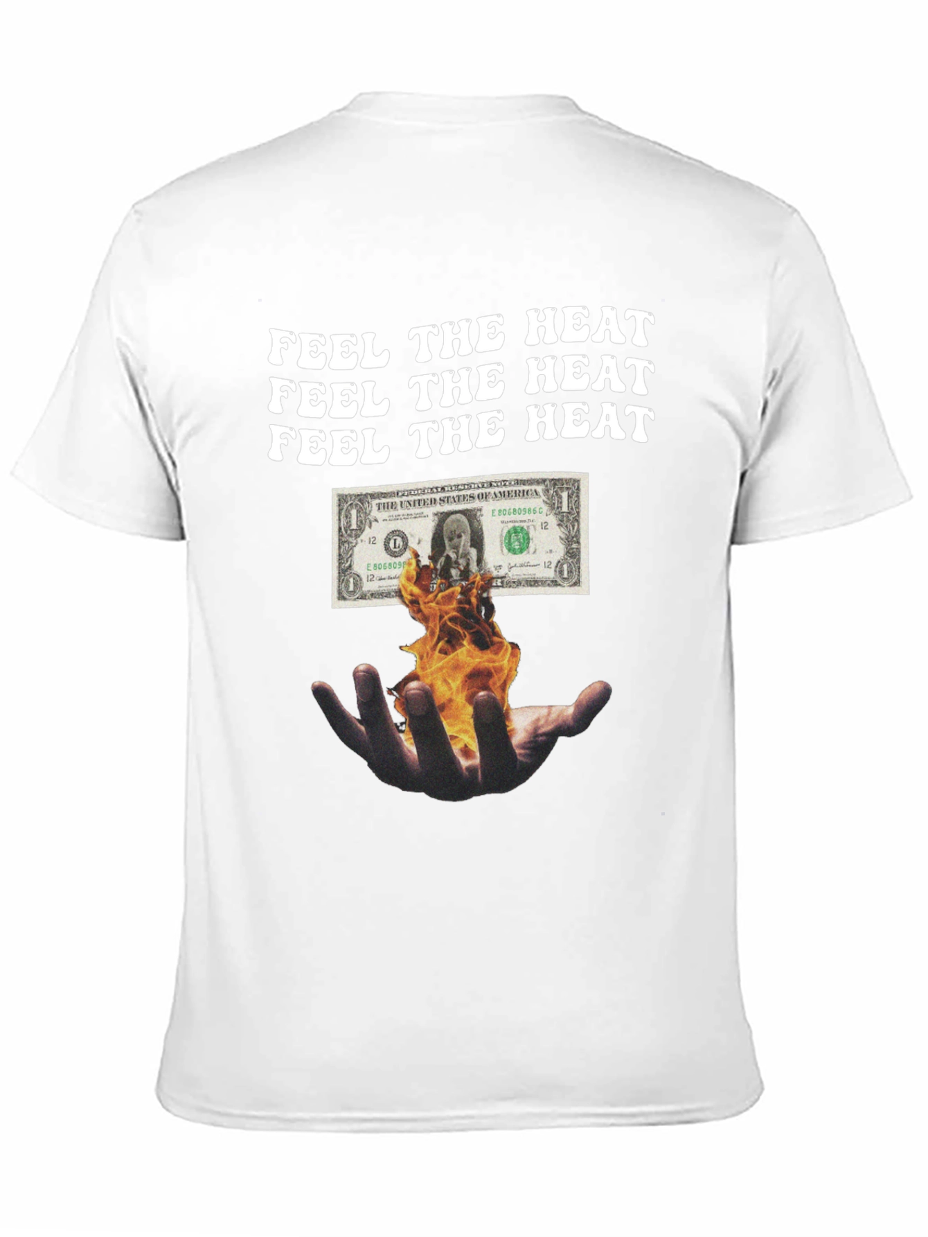 Feel the Heat Graphic Tee - Burning Money Design
