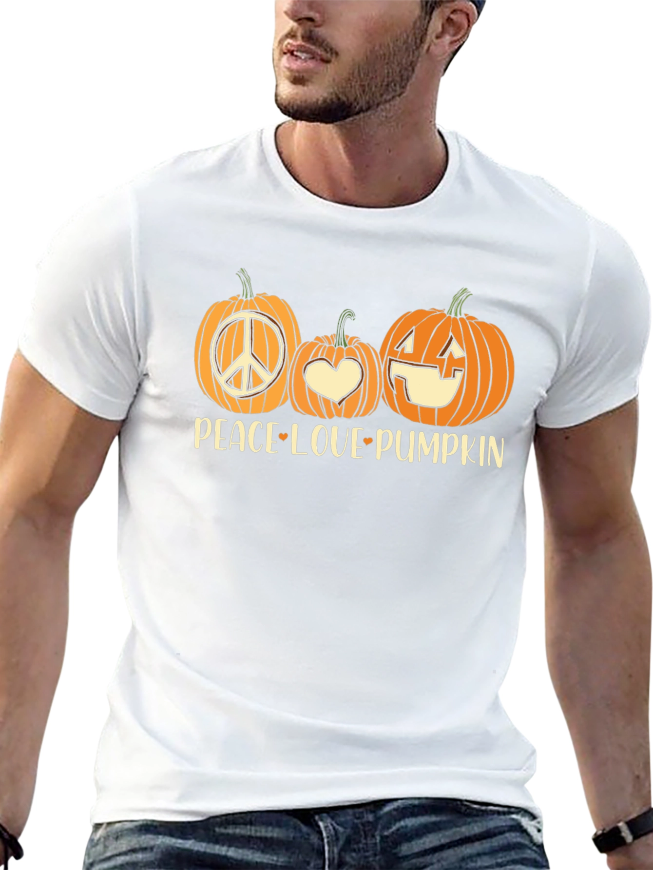 Peace Love Pumpkin Halloween T-Shirt