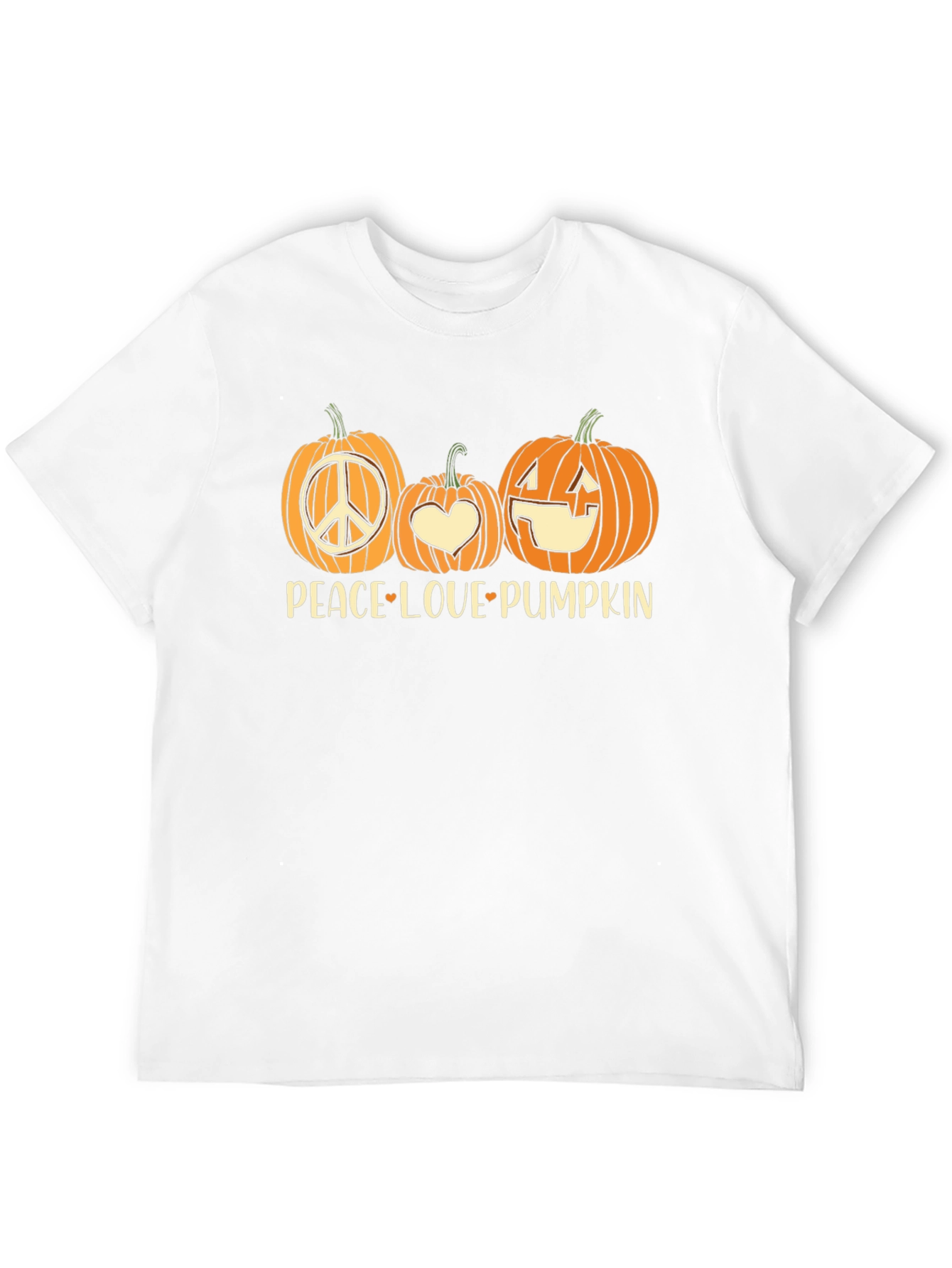 Peace Love Pumpkin Halloween T-Shirt