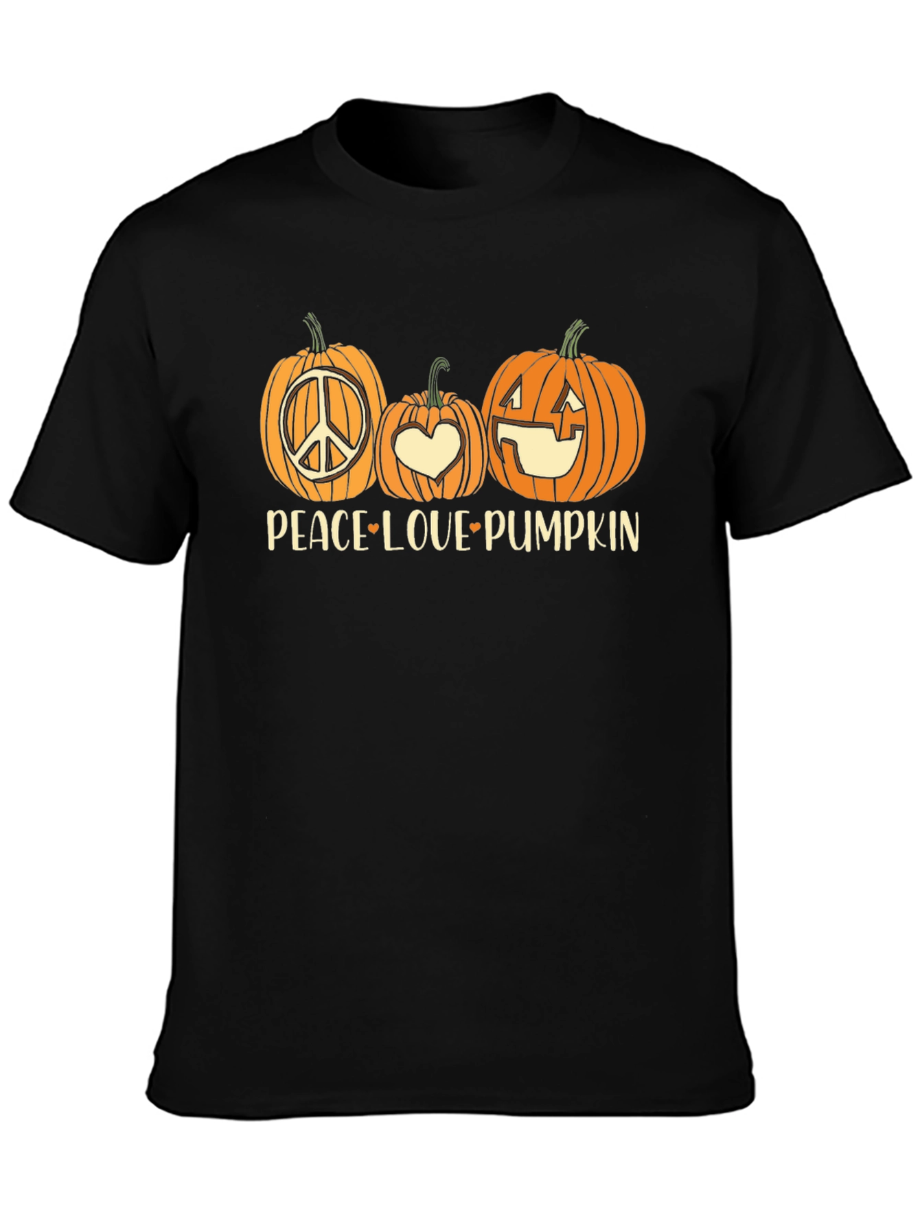 Peace Love Pumpkin Halloween T-Shirt
