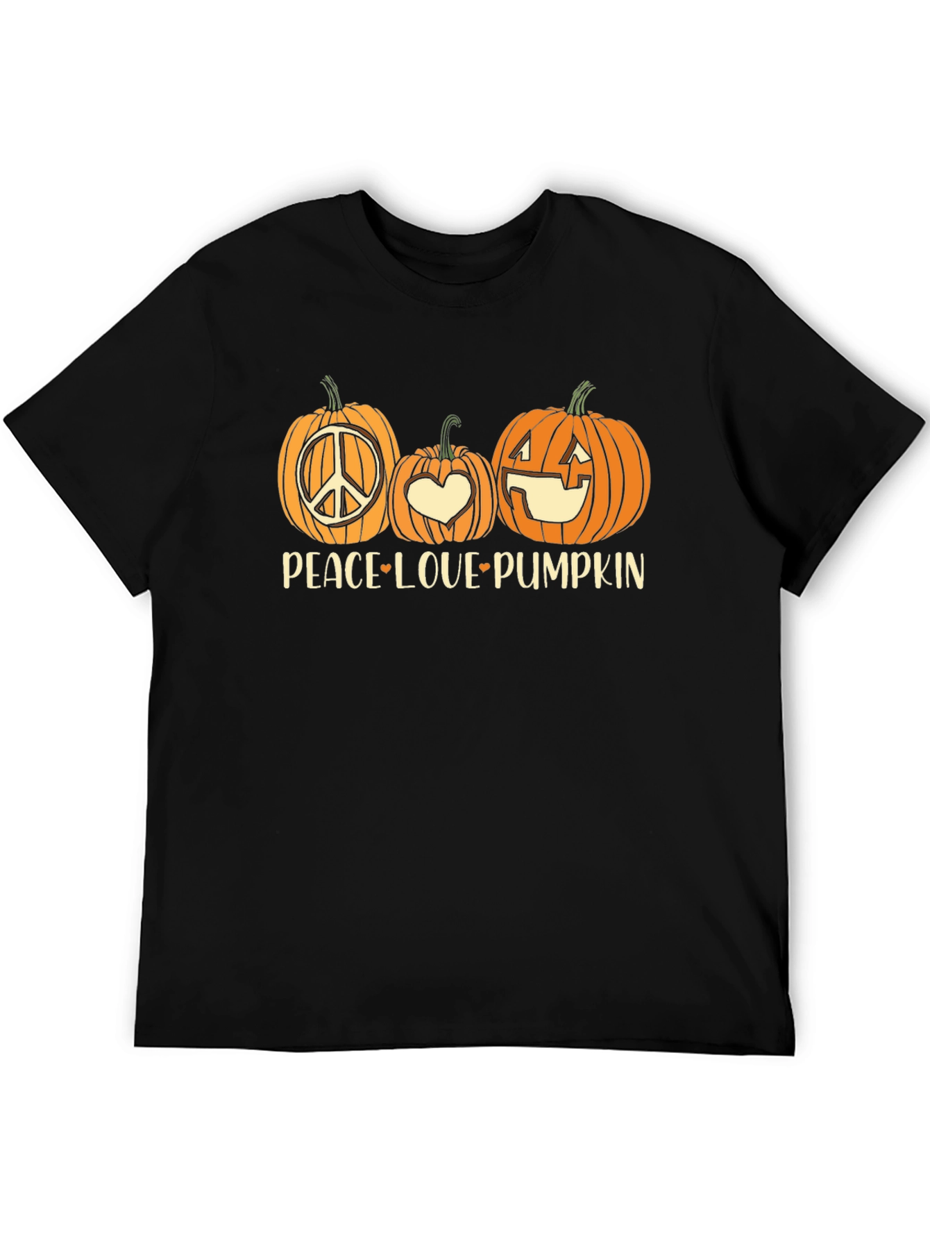 Peace Love Pumpkin Halloween T-Shirt