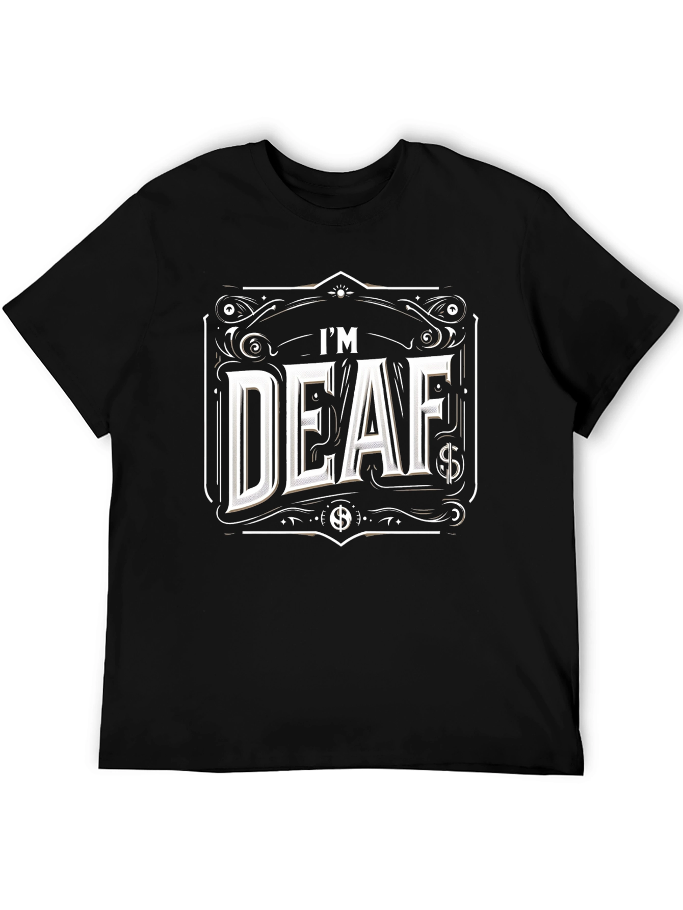 Im Deaf Graphic T-Shirt - Black Cotton Tee