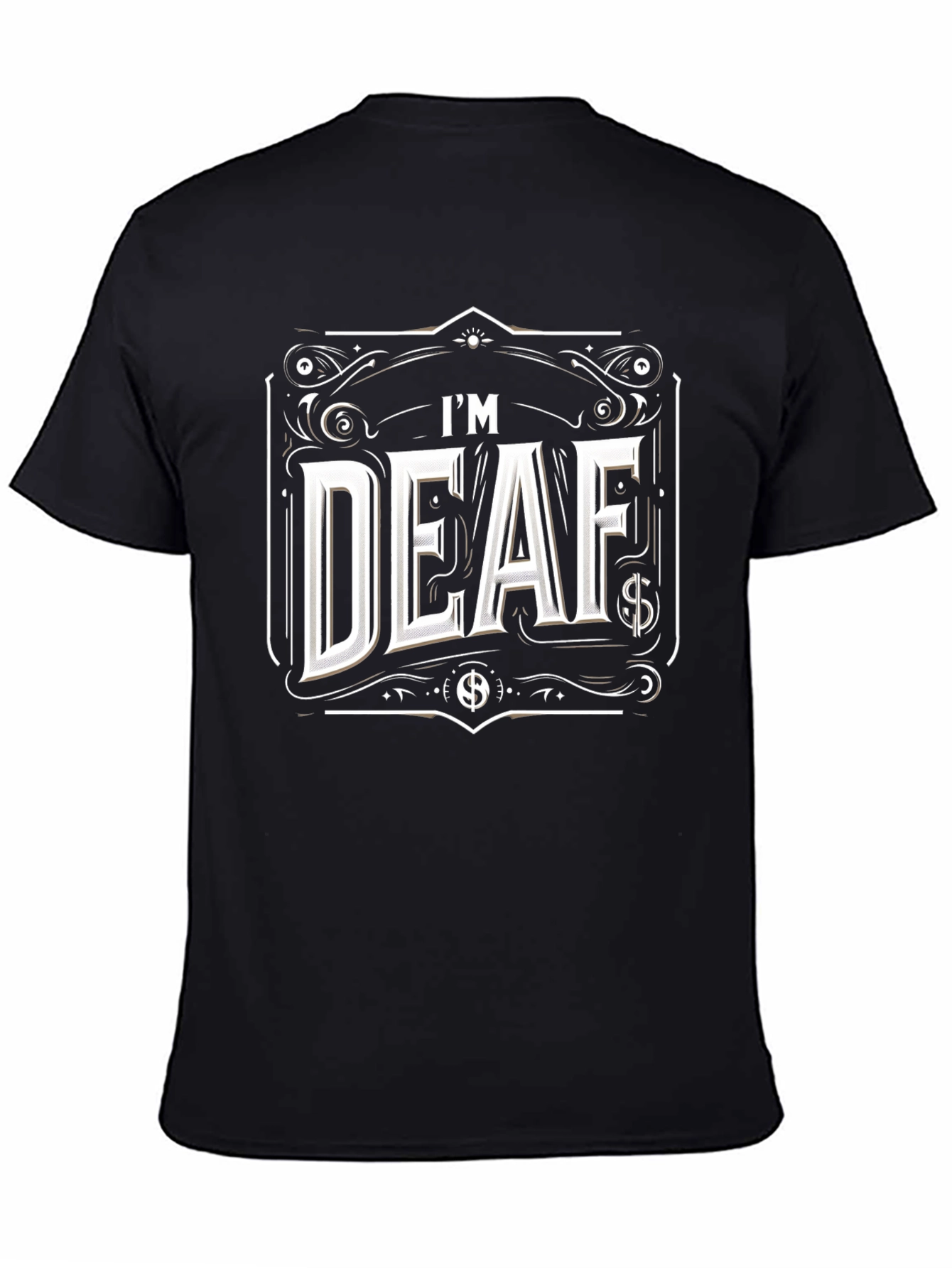 Im Deaf Graphic T-Shirt - Black Cotton Tee