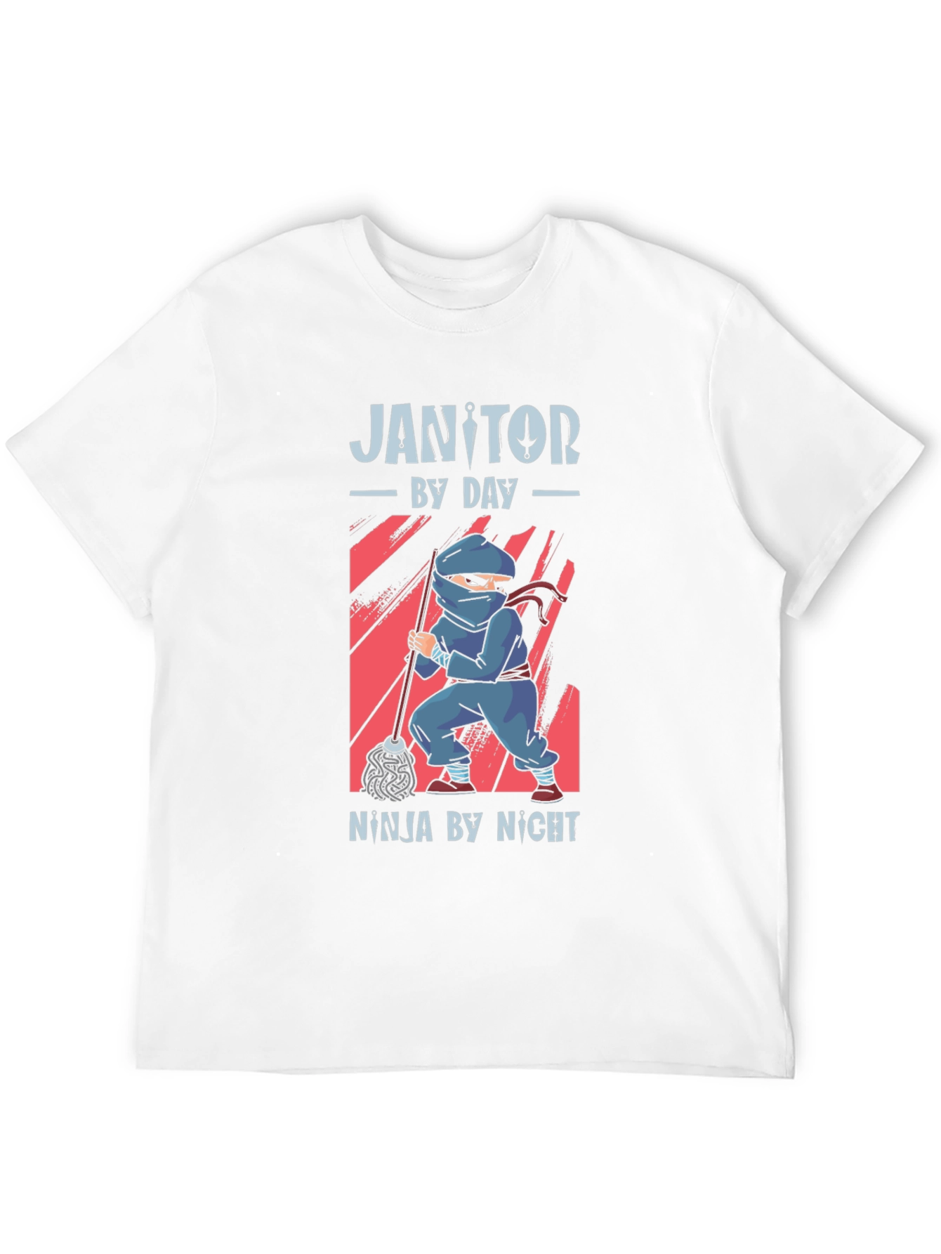 Janitor by Day Ninja by Night Black T-Shirt