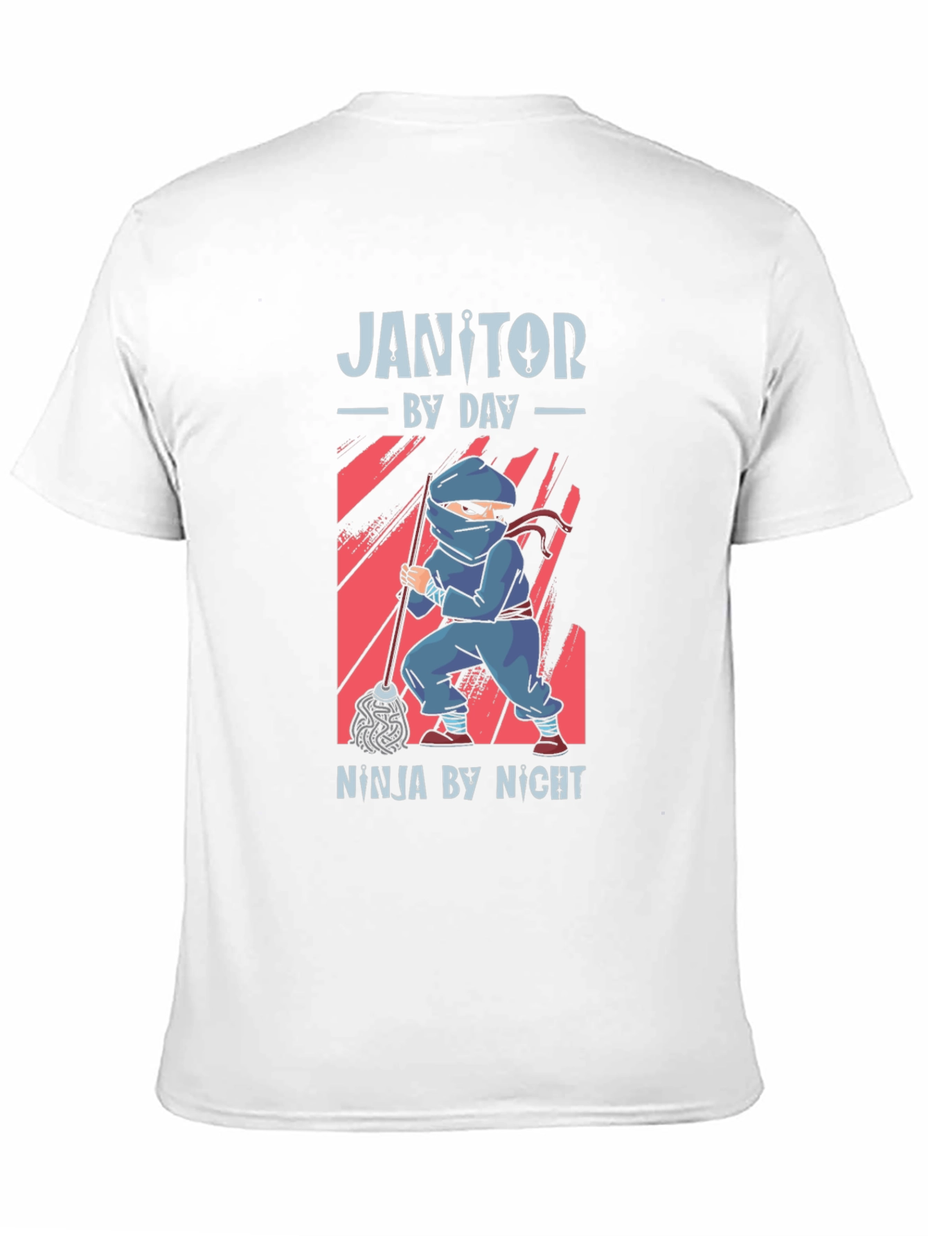 Janitor by Day Ninja by Night Black T-Shirt