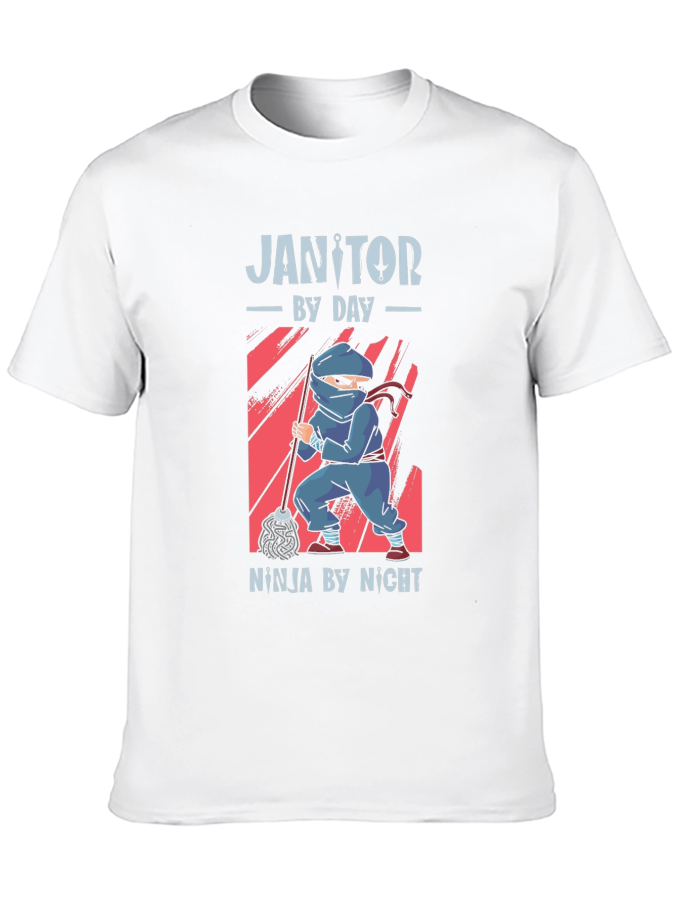 Janitor by Day Ninja by Night Black T-Shirt