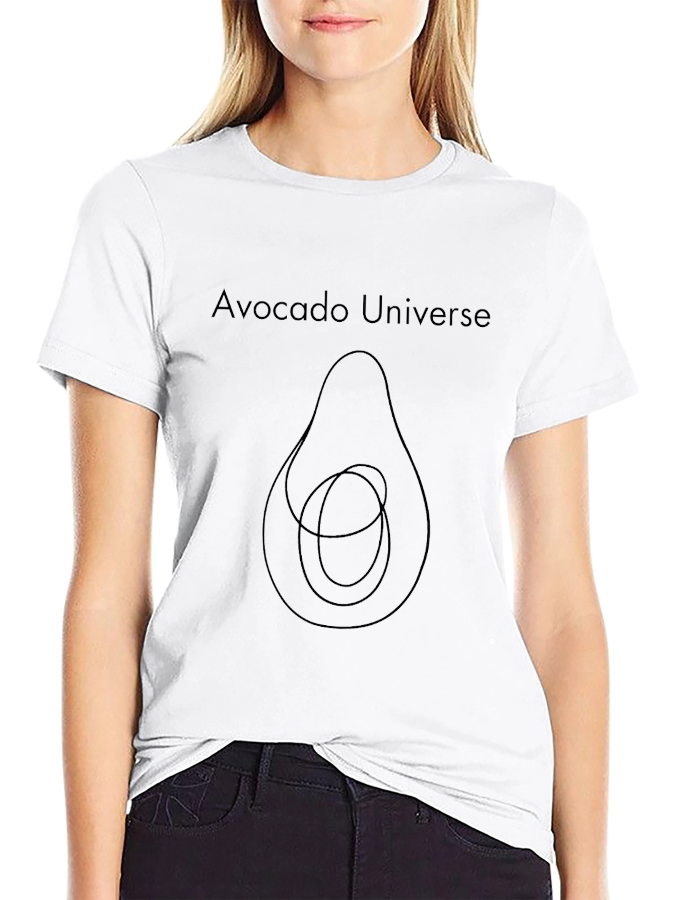 Avocado Universe Graphic Tee - Black Cotton T-Shirt