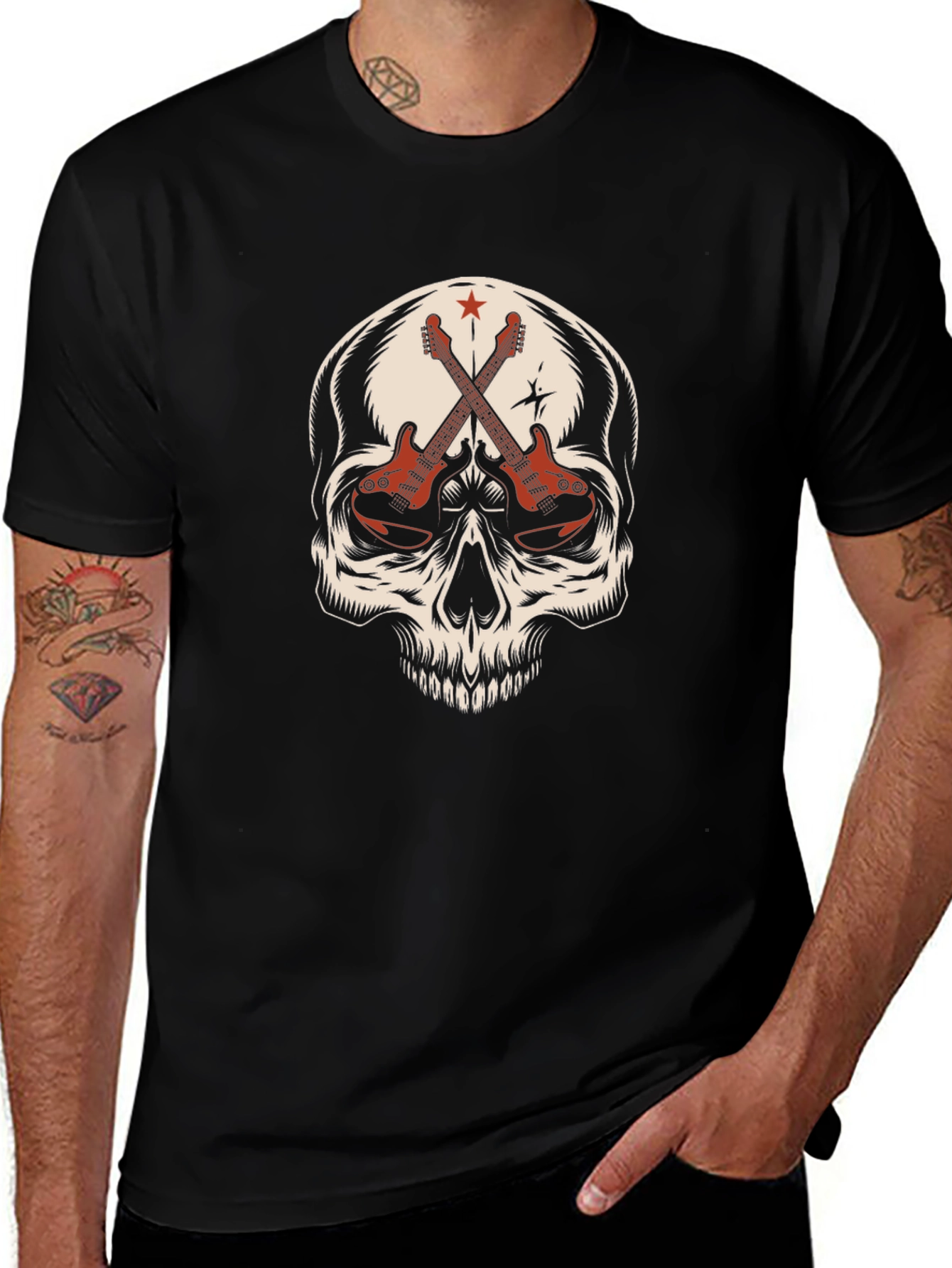 Skull & Guitars Graphic Tee