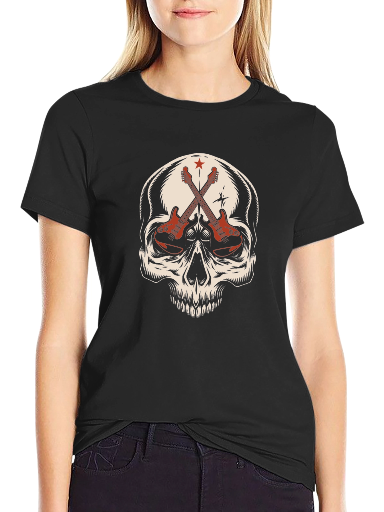 Skull & Guitars Graphic Tee