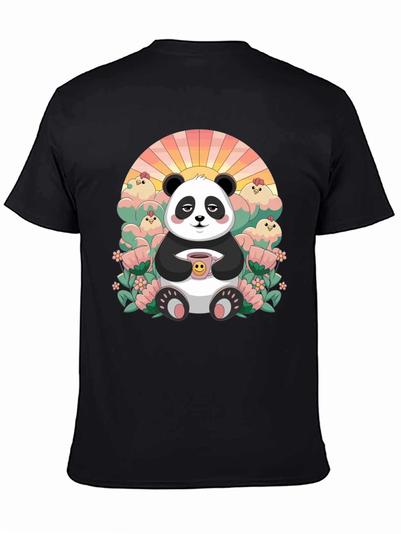 Lazy Panda Coffee T-Shirt - Relaxed Comfort