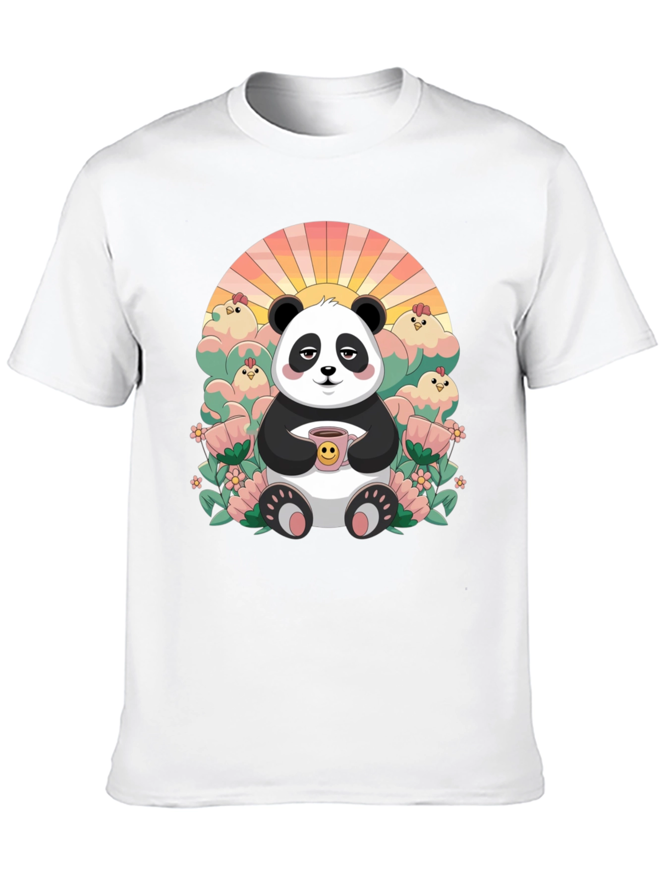 Lazy Panda Coffee T-Shirt - Relaxed Comfort