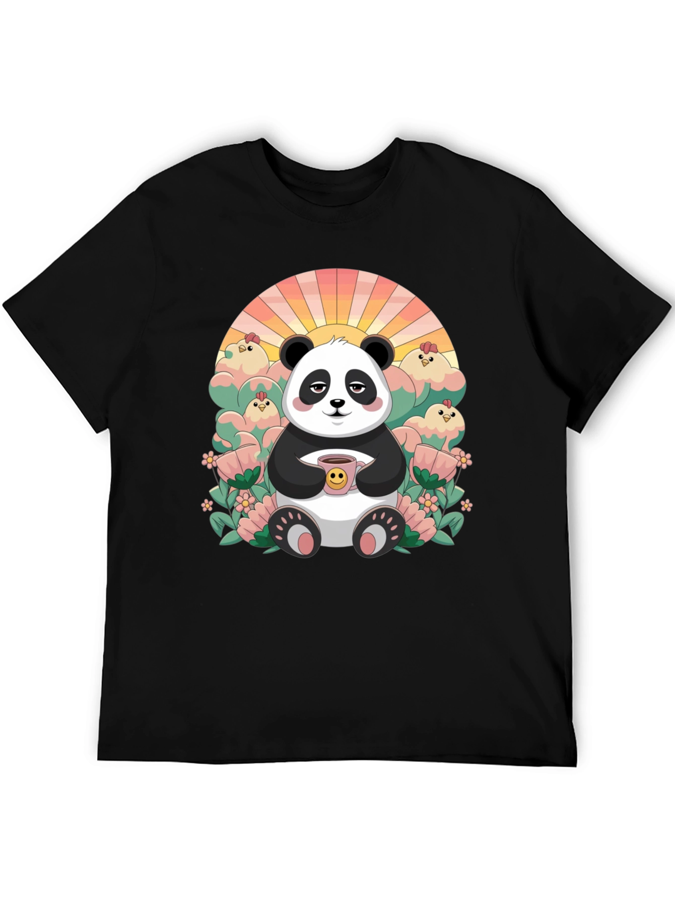 Lazy Panda Coffee T-Shirt - Relaxed Comfort