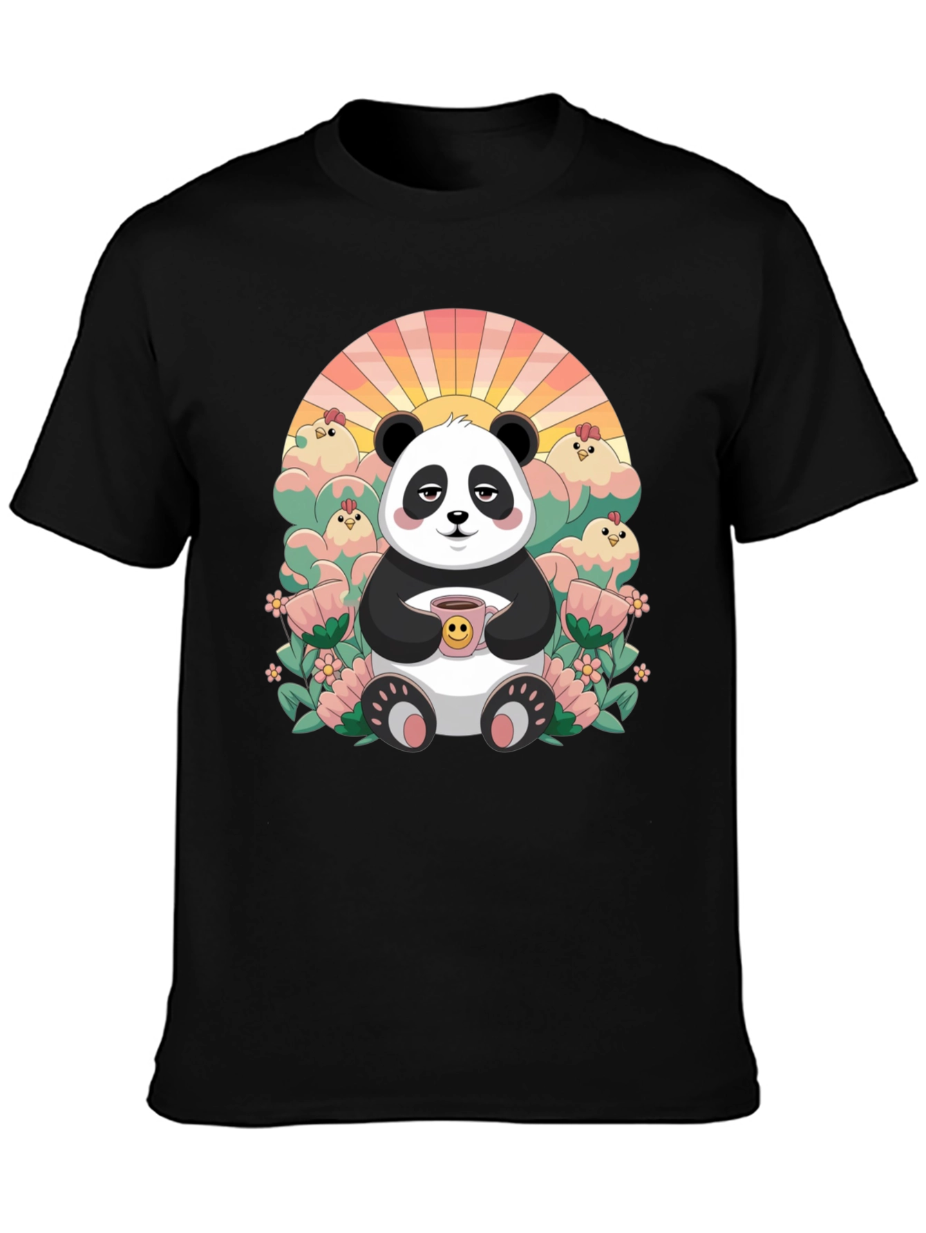 Lazy Panda Coffee T-Shirt - Relaxed Comfort