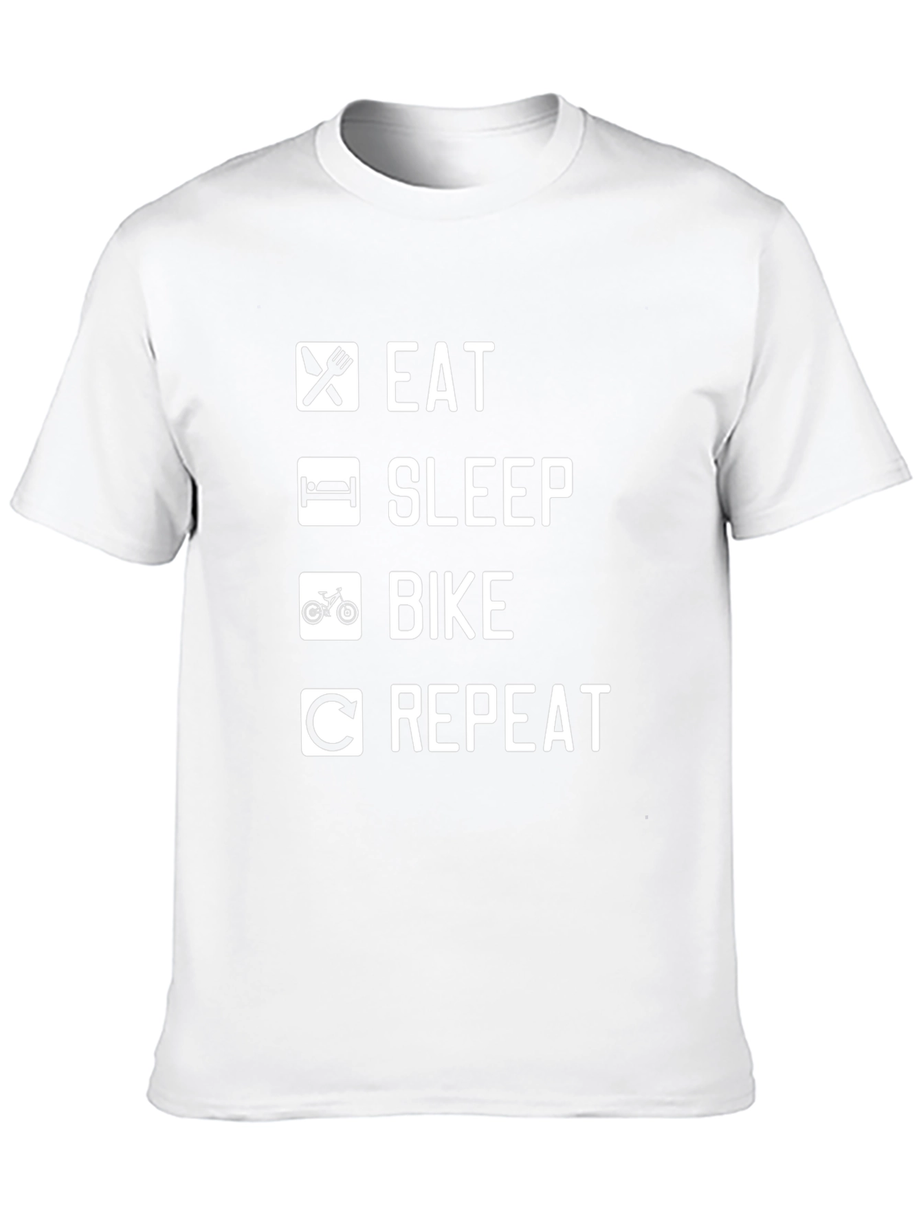 Eat Sleep Bike Repeat Graphic Tee - Cycling T-Shirt