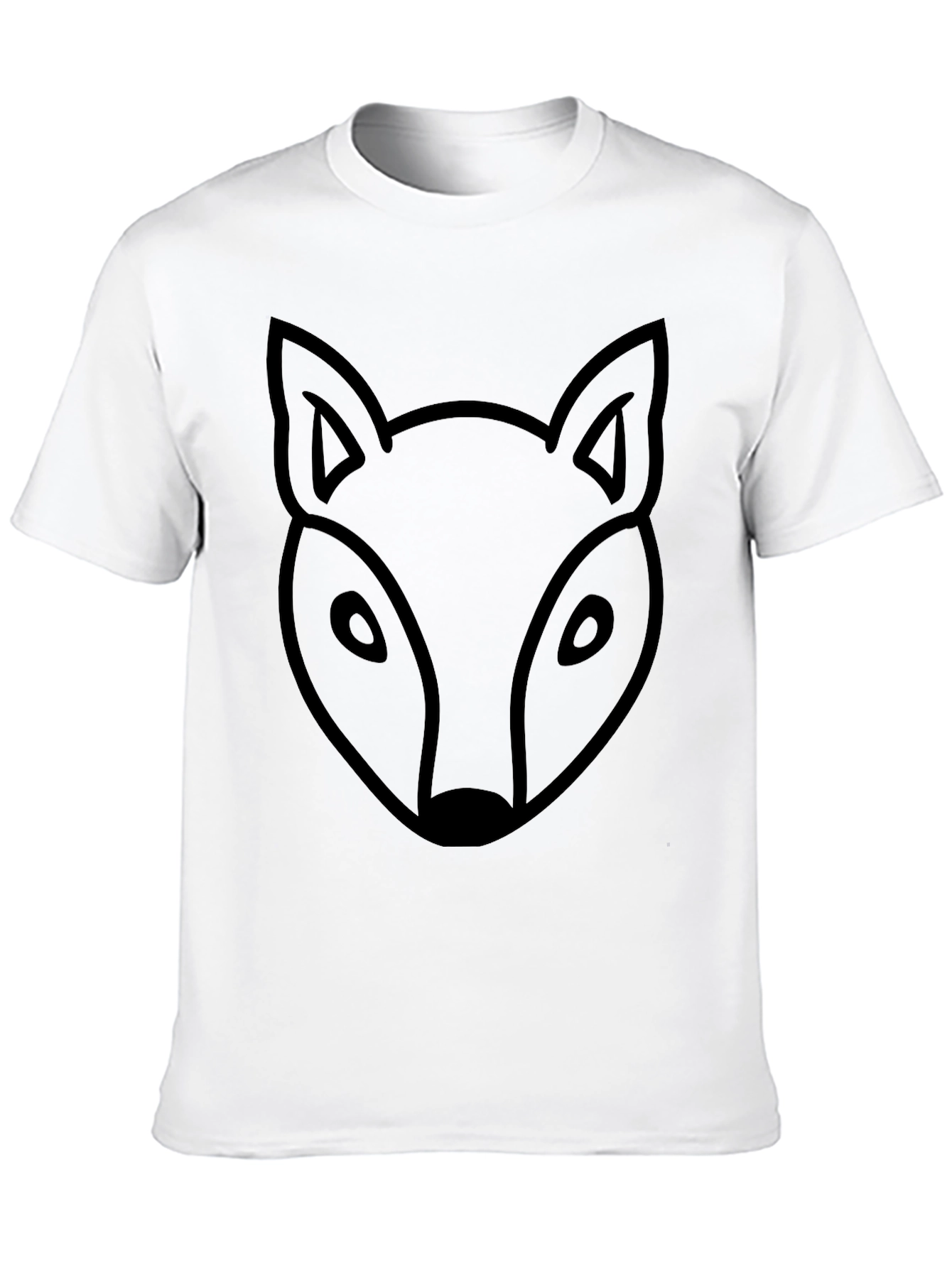 Minimalist Fox Head T-Shirt - Black