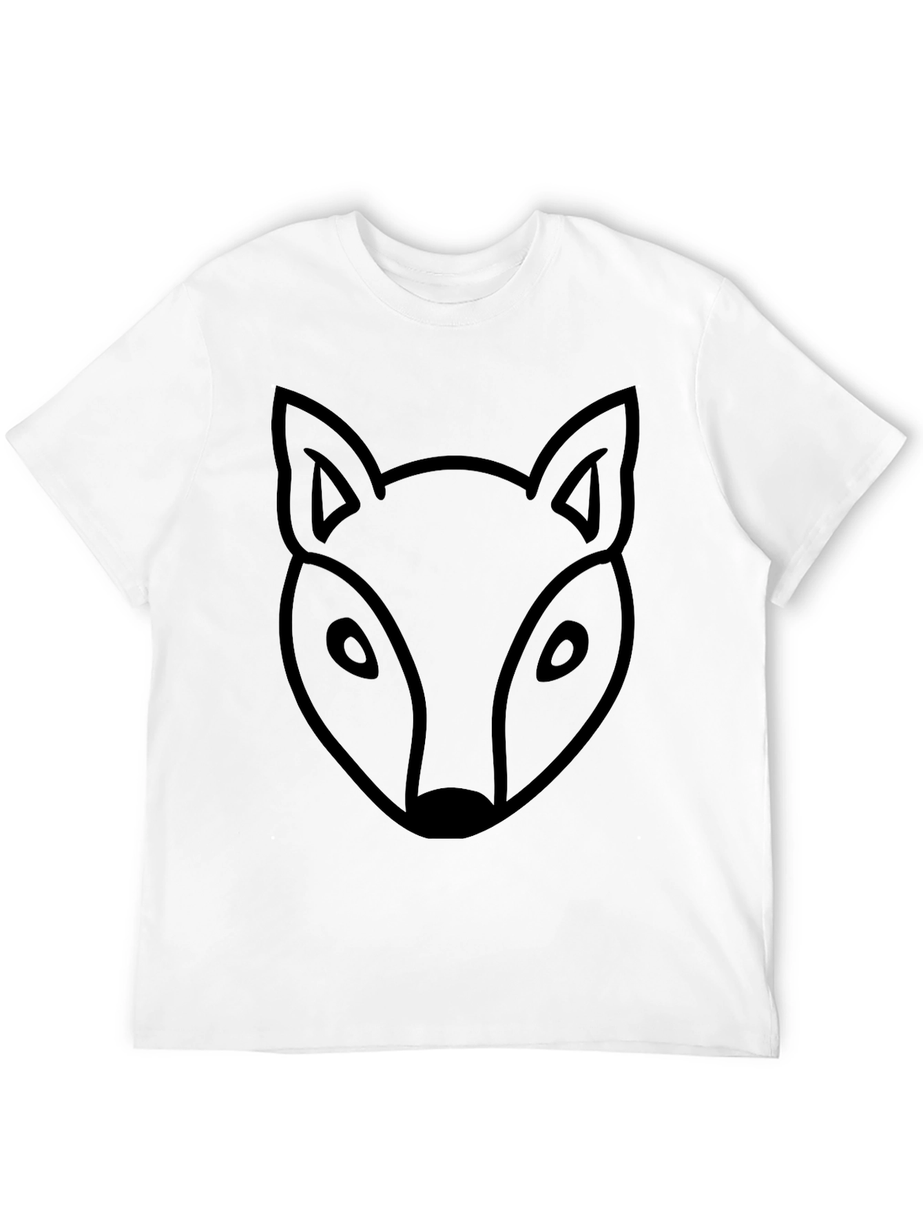 Minimalist Fox Head T-Shirt - Black