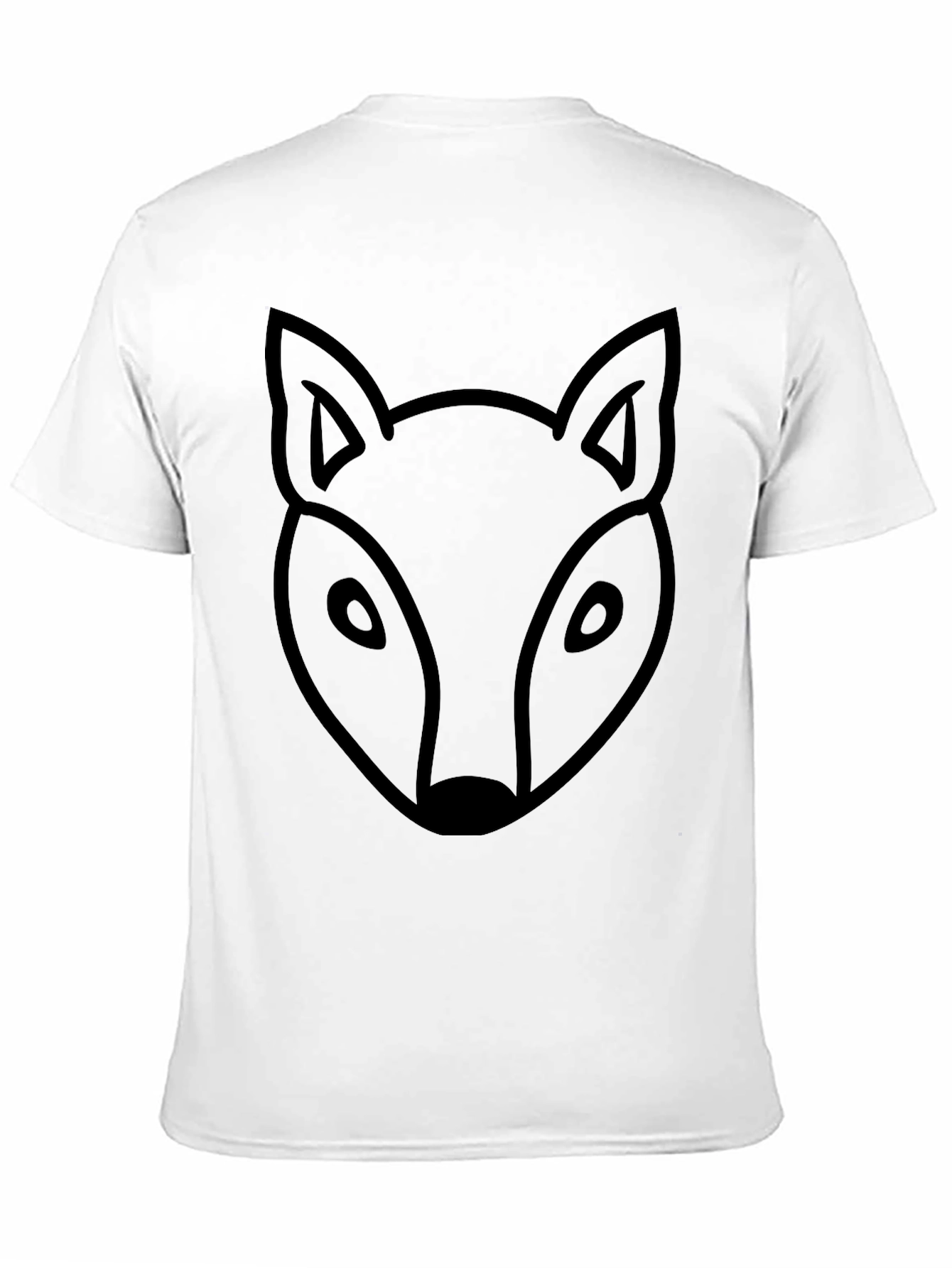 Minimalist Fox Head T-Shirt - Black
