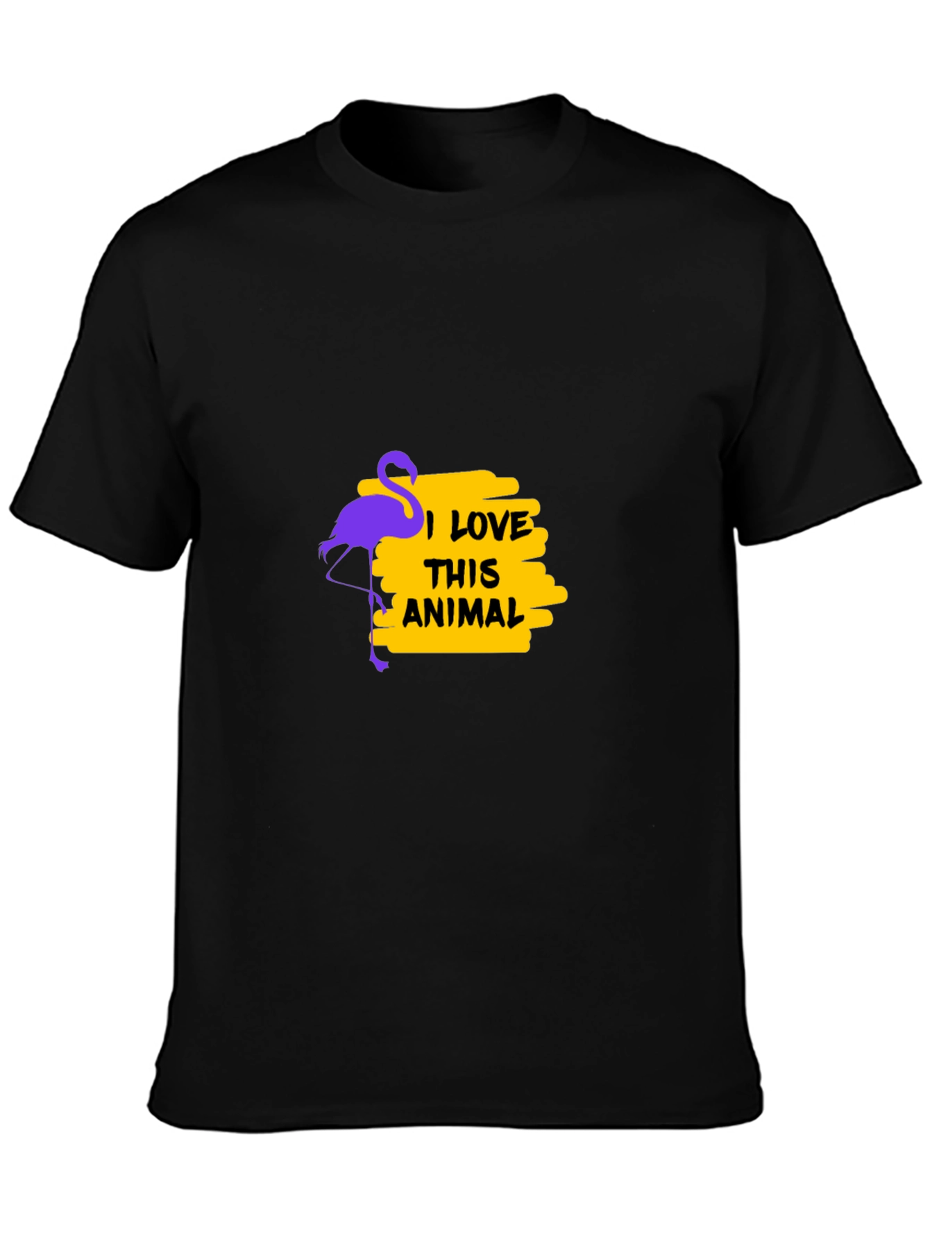 Flamingo Lover Black T-Shirt
