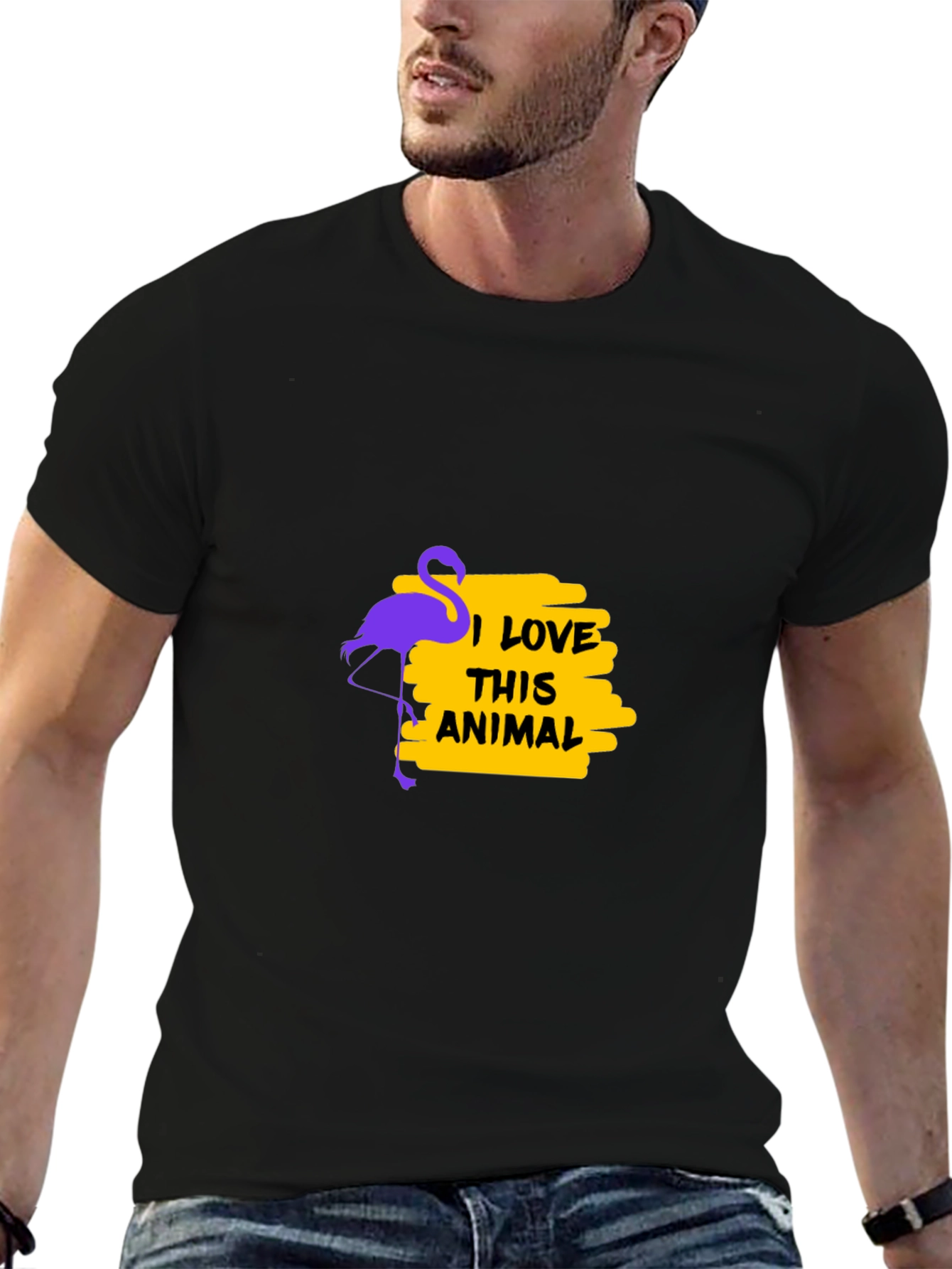 Flamingo Lover Black T-Shirt
