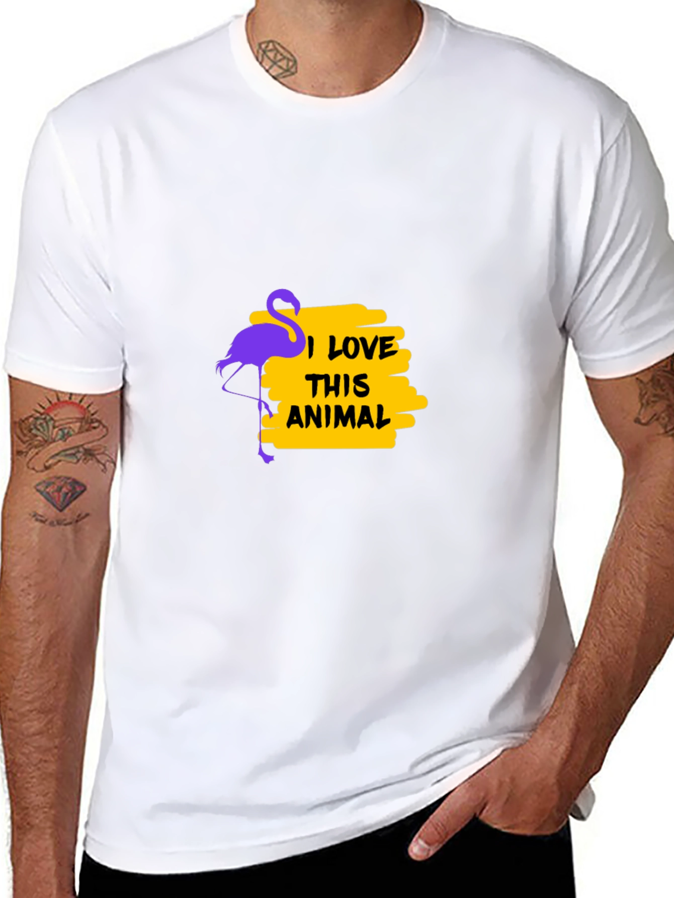 Flamingo Lover Black T-Shirt
