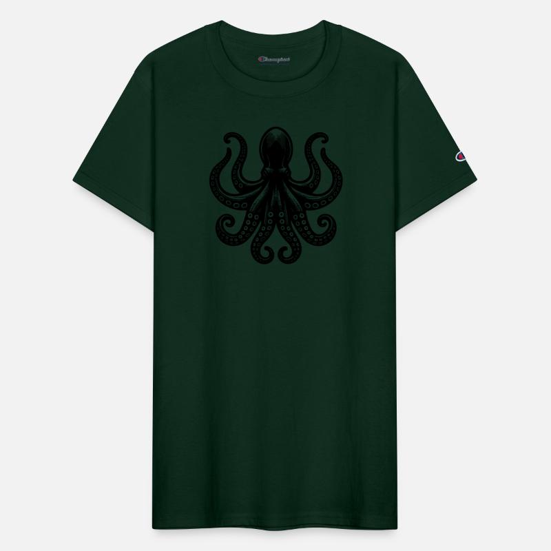 Octopus With Eight Arms And Suction Cups