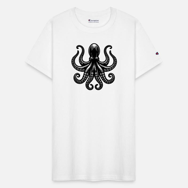 Octopus With Eight Arms And Suction Cups