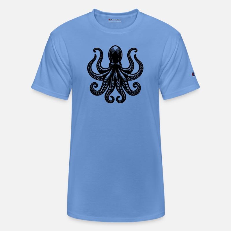Octopus With Eight Arms And Suction Cups