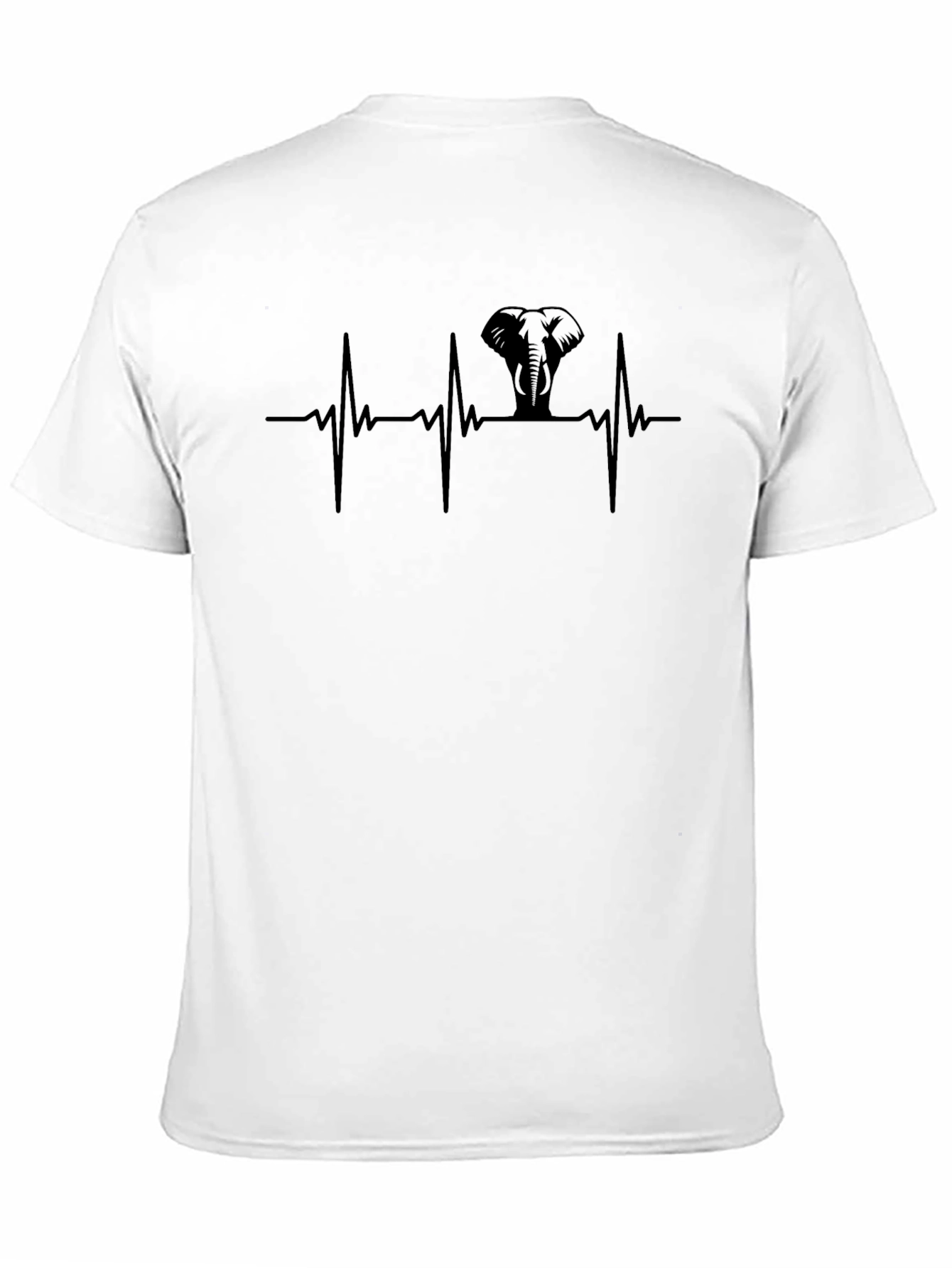 Elephant Heartbeat T-Shirt - Black