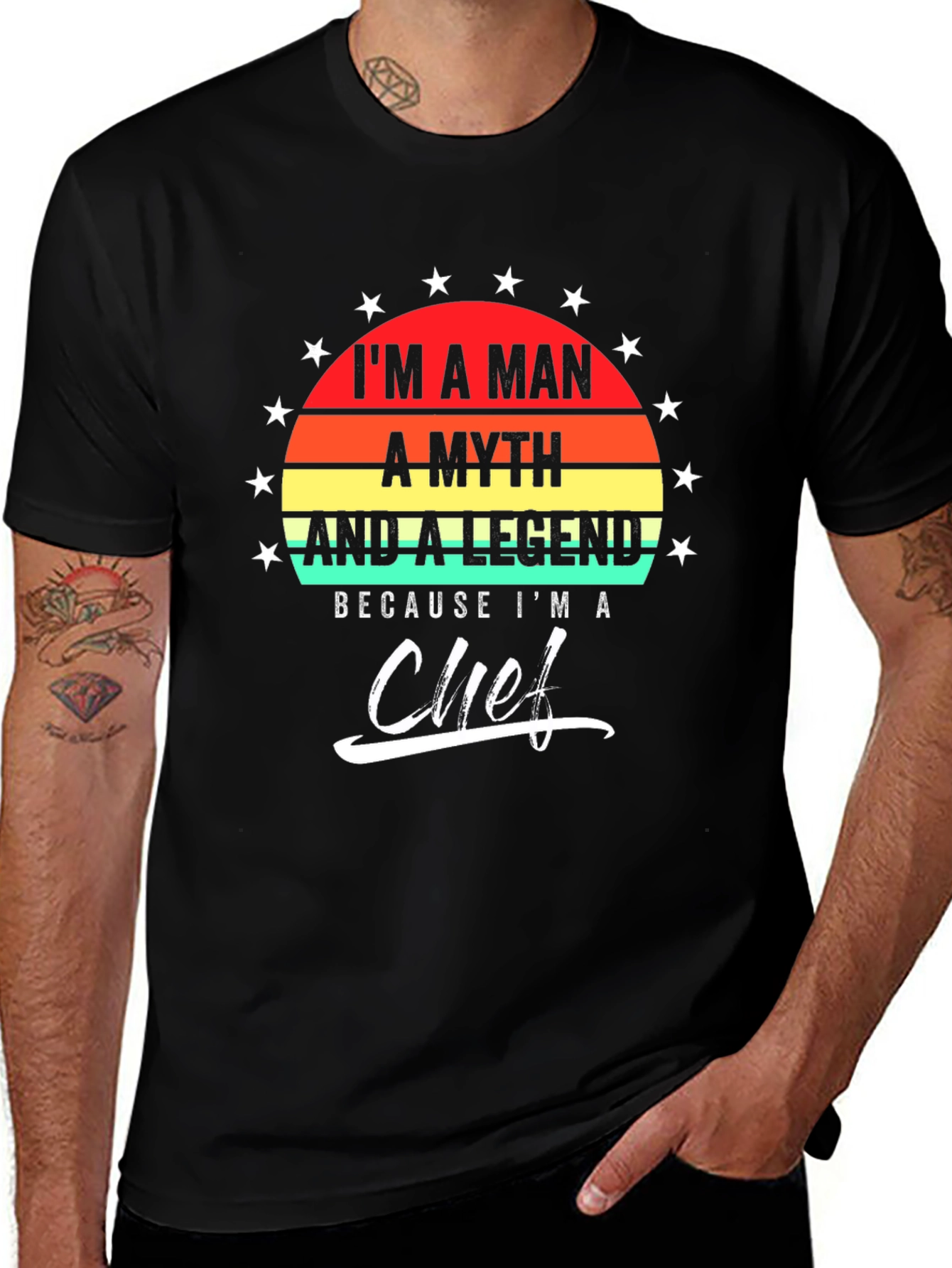 Im A Man A Myth Chef T-Shirt